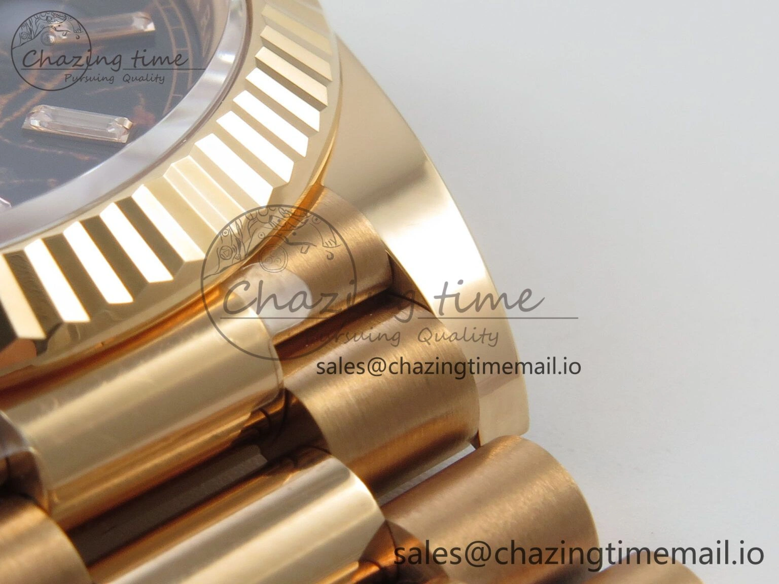 Day Date 40 RG 228235 THBF 1:1 Best Edition Eisenkiesel Crystal Dial on President Bracelet VR3255 V3 (Gain Weight) Tailored 258