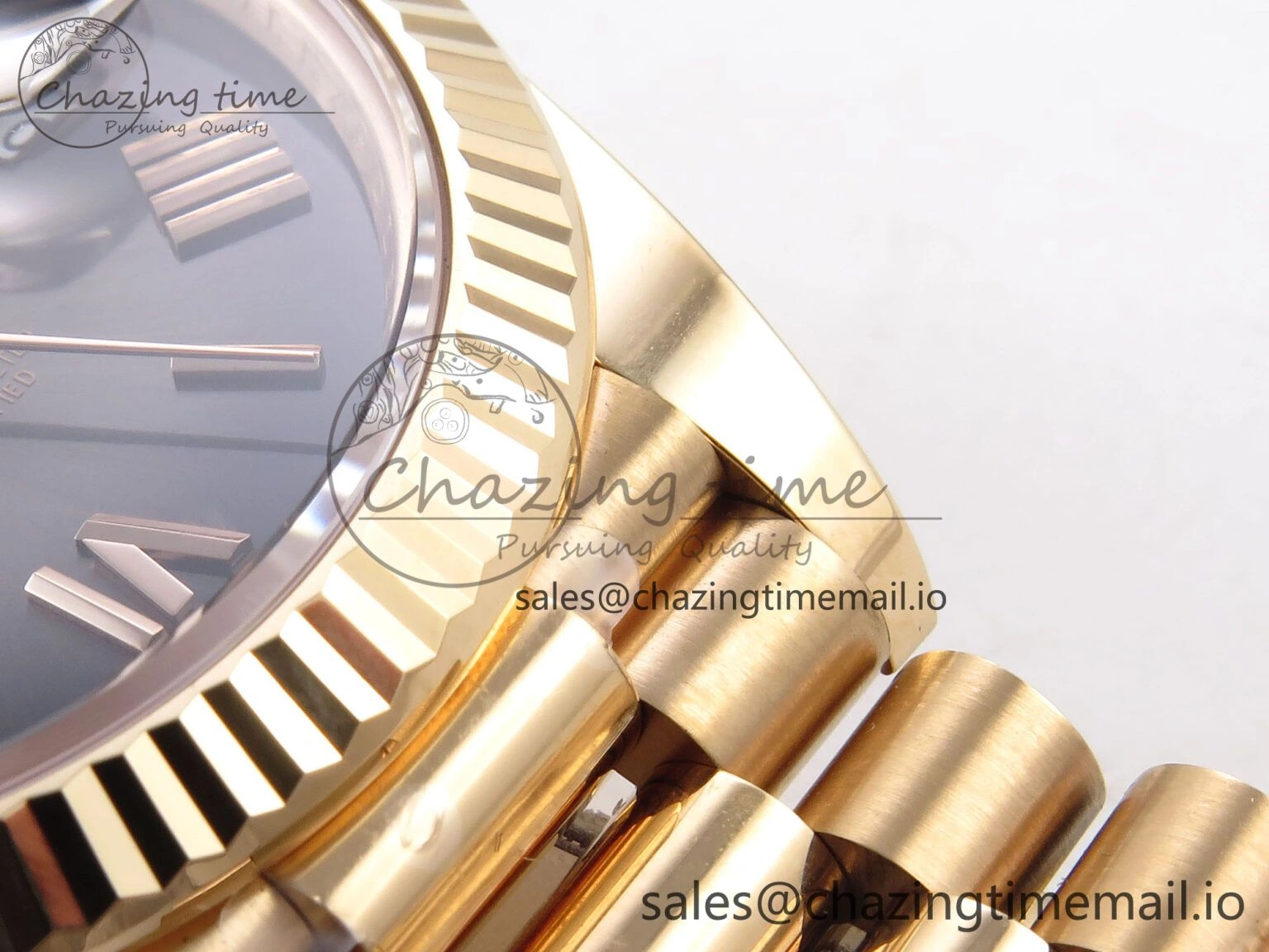 Packable Day Date 40 RG 228235 THBF 1:1 Best Edition Gray Ombre Roman Dial on President Bracelet VR3255 (Gain Weight) 954