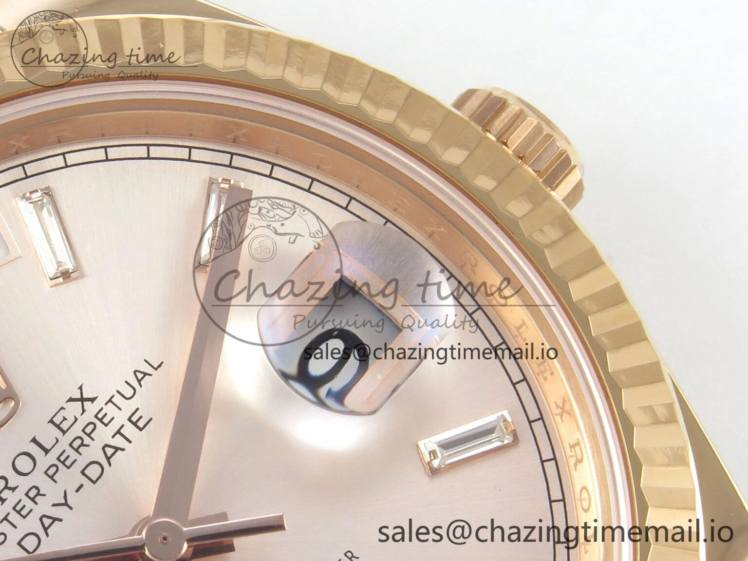 Day Date 40 RG 228235 THBF 1:1 Best Edition RG Crystal Dial on President Bracelet VR3255 V3 (Gain Weight) Affordable 259