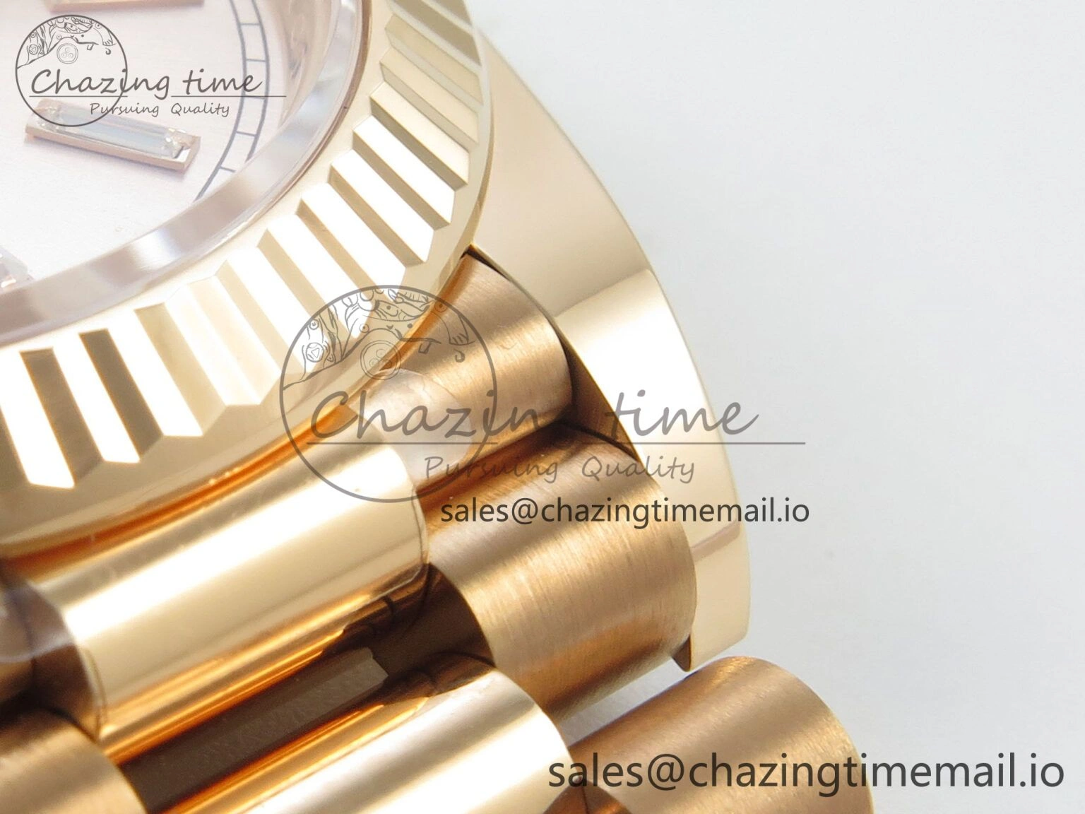 Day Date 40 RG 228235 THBF 1:1 Best Edition RG Crystal Dial on President Bracelet VR3255 V3 (Gain Weight) Affordable 259