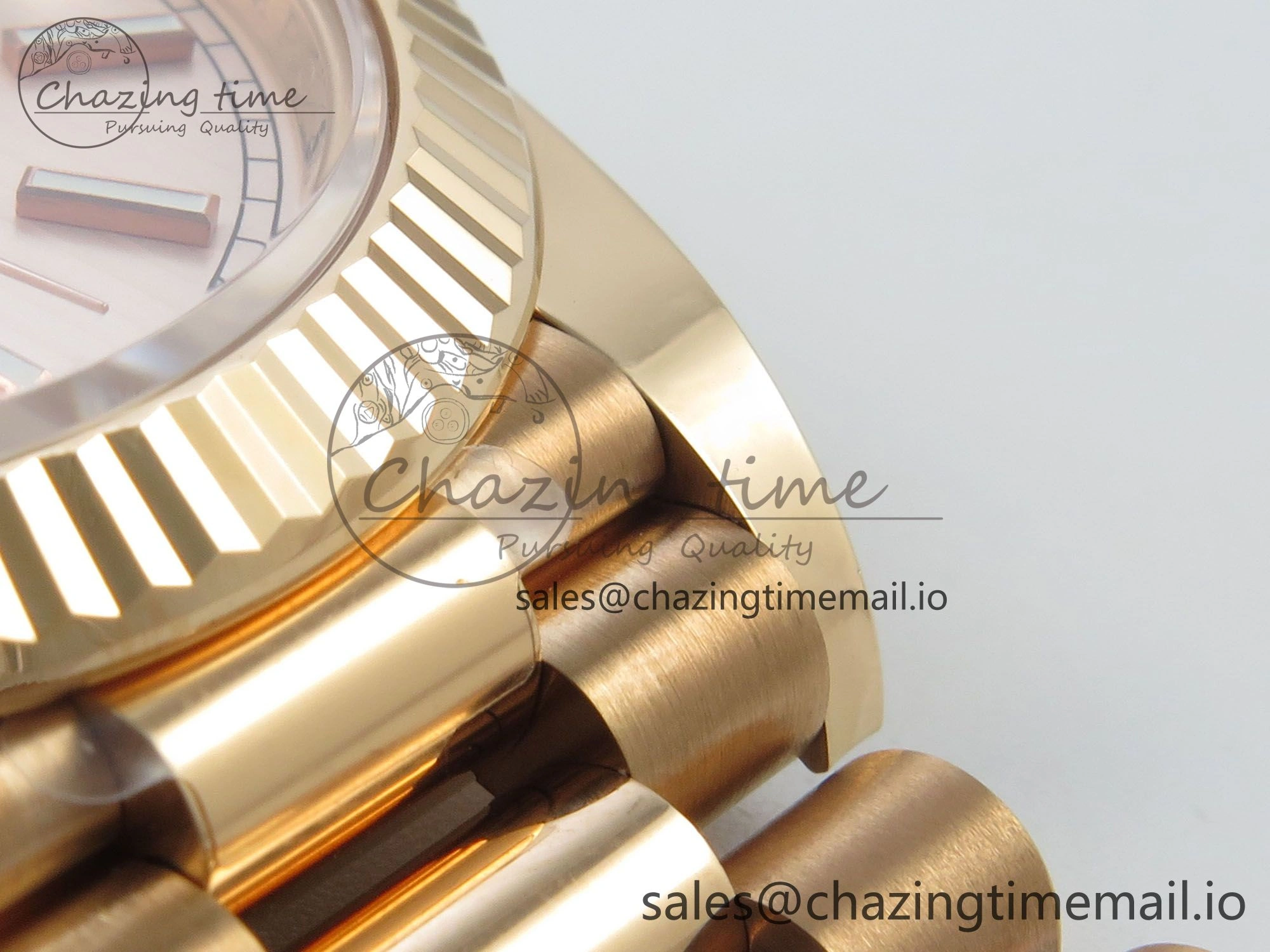 Day Date 40 RG 228235 THBF 1:1 Best Edition RG Marker Dial on President Bracelet VR3255 V3 (Gain Weight) Durable 260