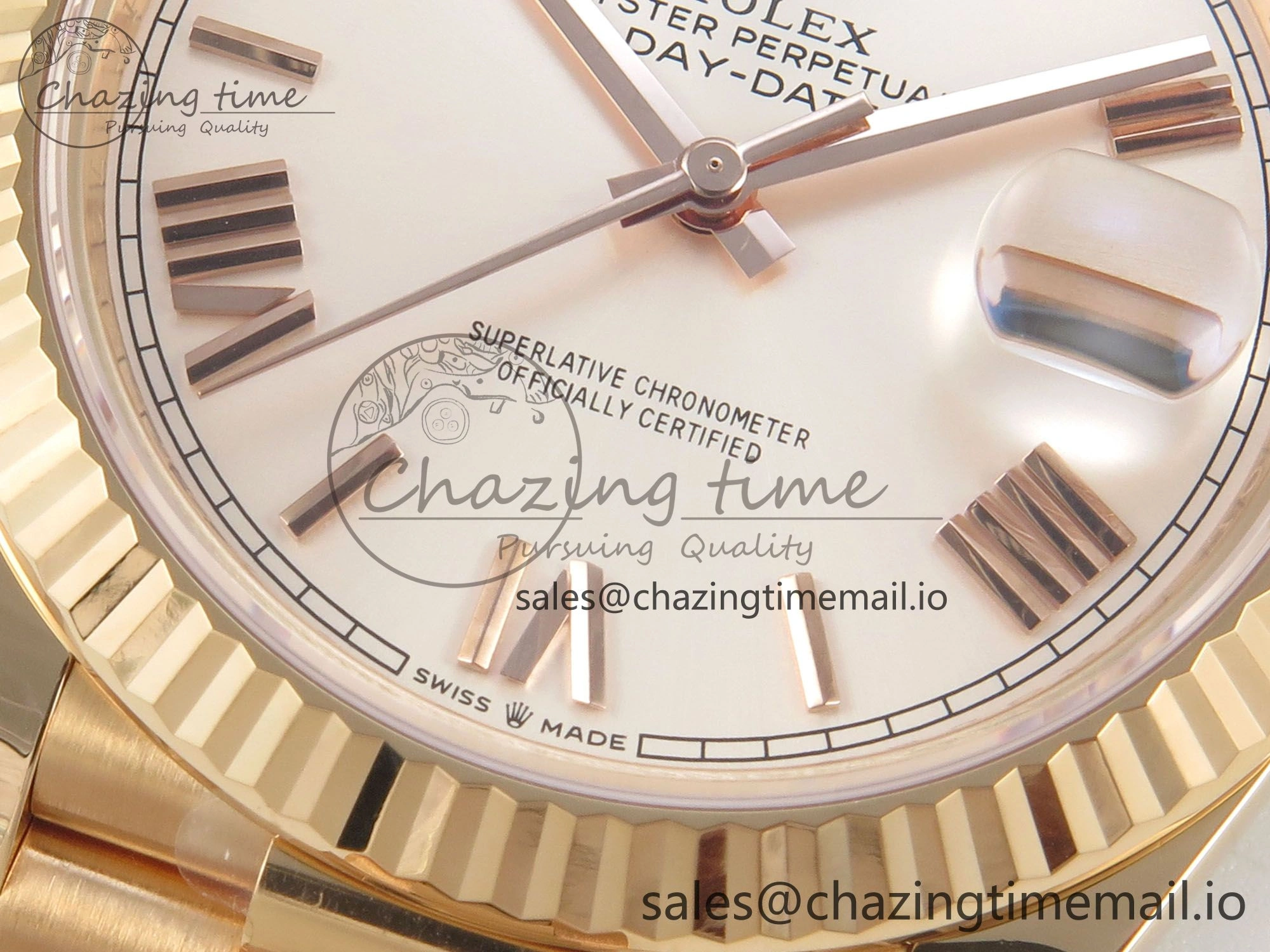 Day Date 40 RG 228235 THBF 1:1 Best Edition RG Roman Dial on President Bracelet VR3255 V3 (Gain Weight) TravelReady 263