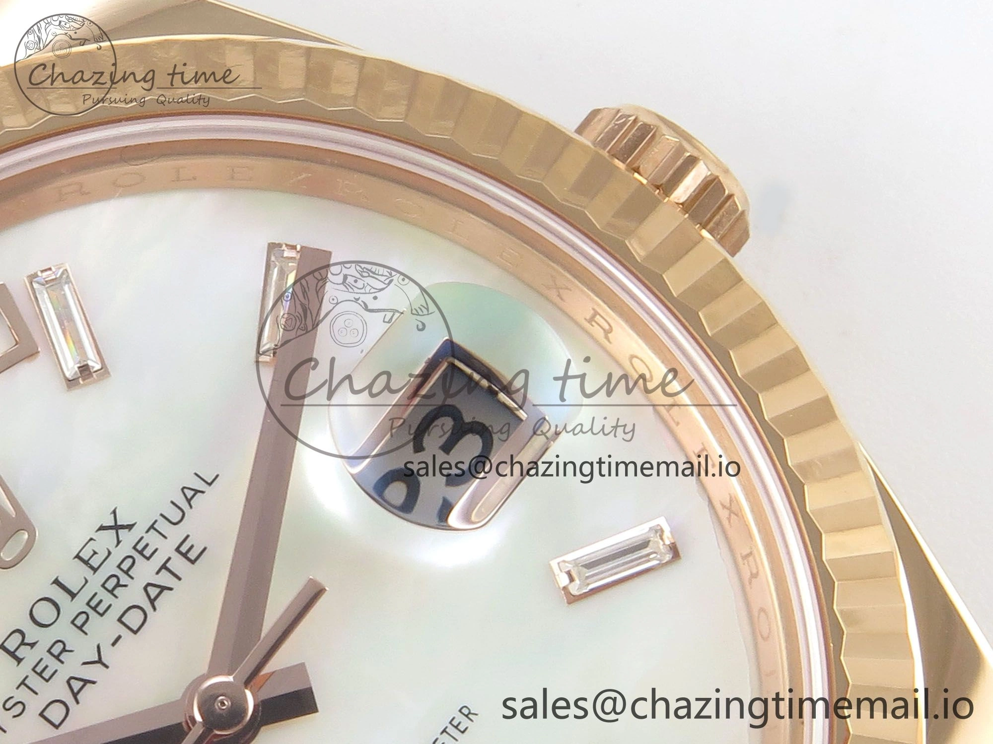 Day Date 40 RG 228235 THBF 1:1 Best Edition White MOP Crystal Dial on President Bracelet VR3255 V3 (Gain Weight) Bright 262