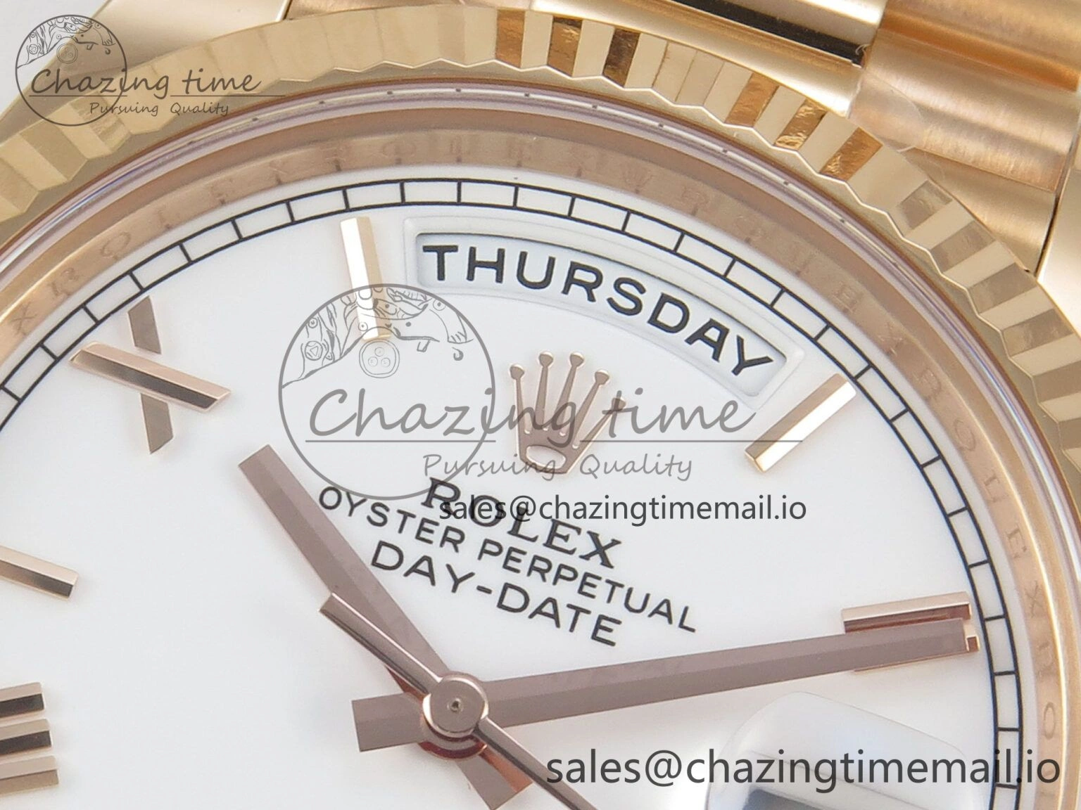 Efficient Day Date 40 RG 228235 THBF 1:1 Best Edition White Roman Dial on President Bracelet VR3255 V3 (Gain Weight) 264