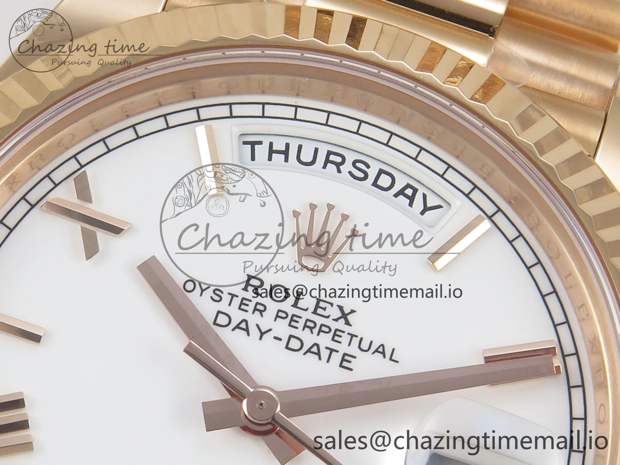 Efficient Day Date 40 RG 228235 THBF 1:1 Best Edition White Roman Dial on President Bracelet VR3255 V3 (Gain Weight) 264