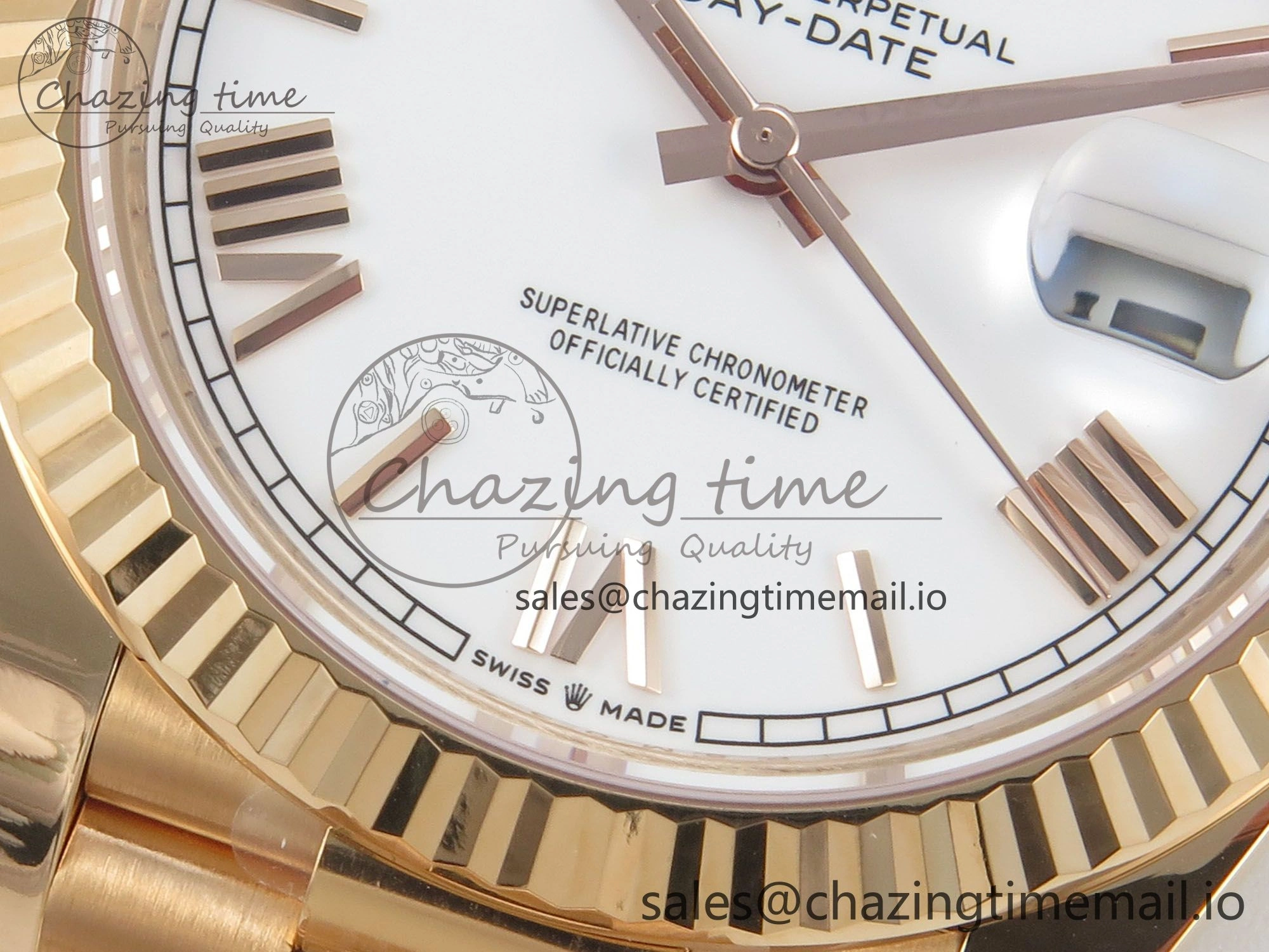 Efficient Day Date 40 RG 228235 THBF 1:1 Best Edition White Roman Dial on President Bracelet VR3255 V3 (Gain Weight) 264