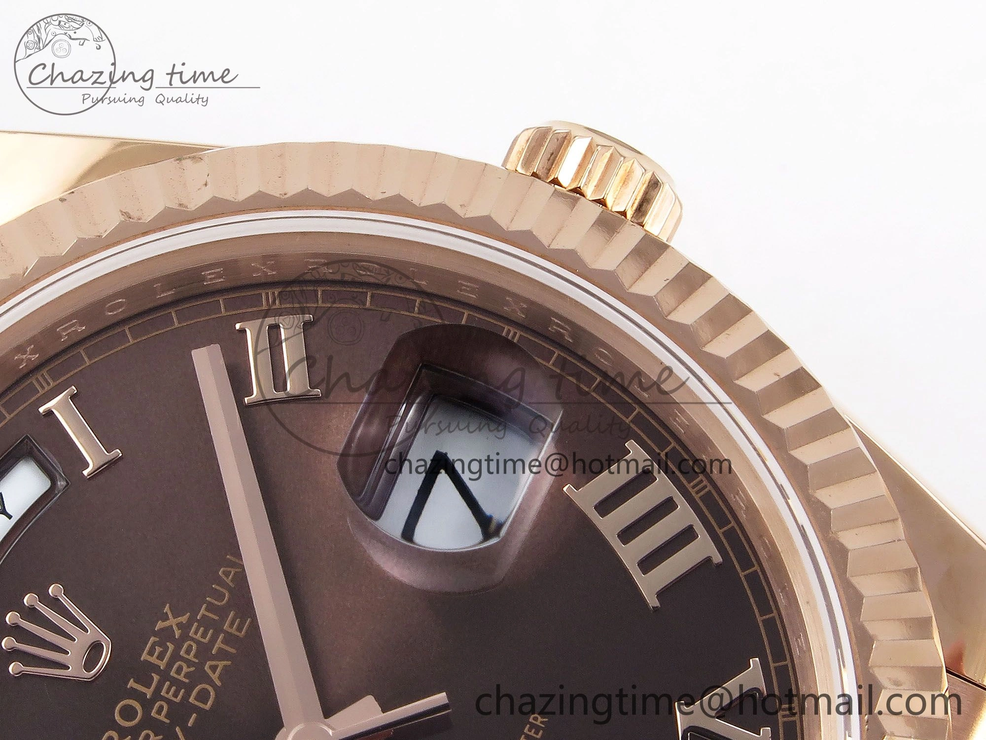Day Date 40 RG JDF 904L Steel Brown Roman Dial on President Bracelet VR3255 V3 (Gain Weight) Functional 1350