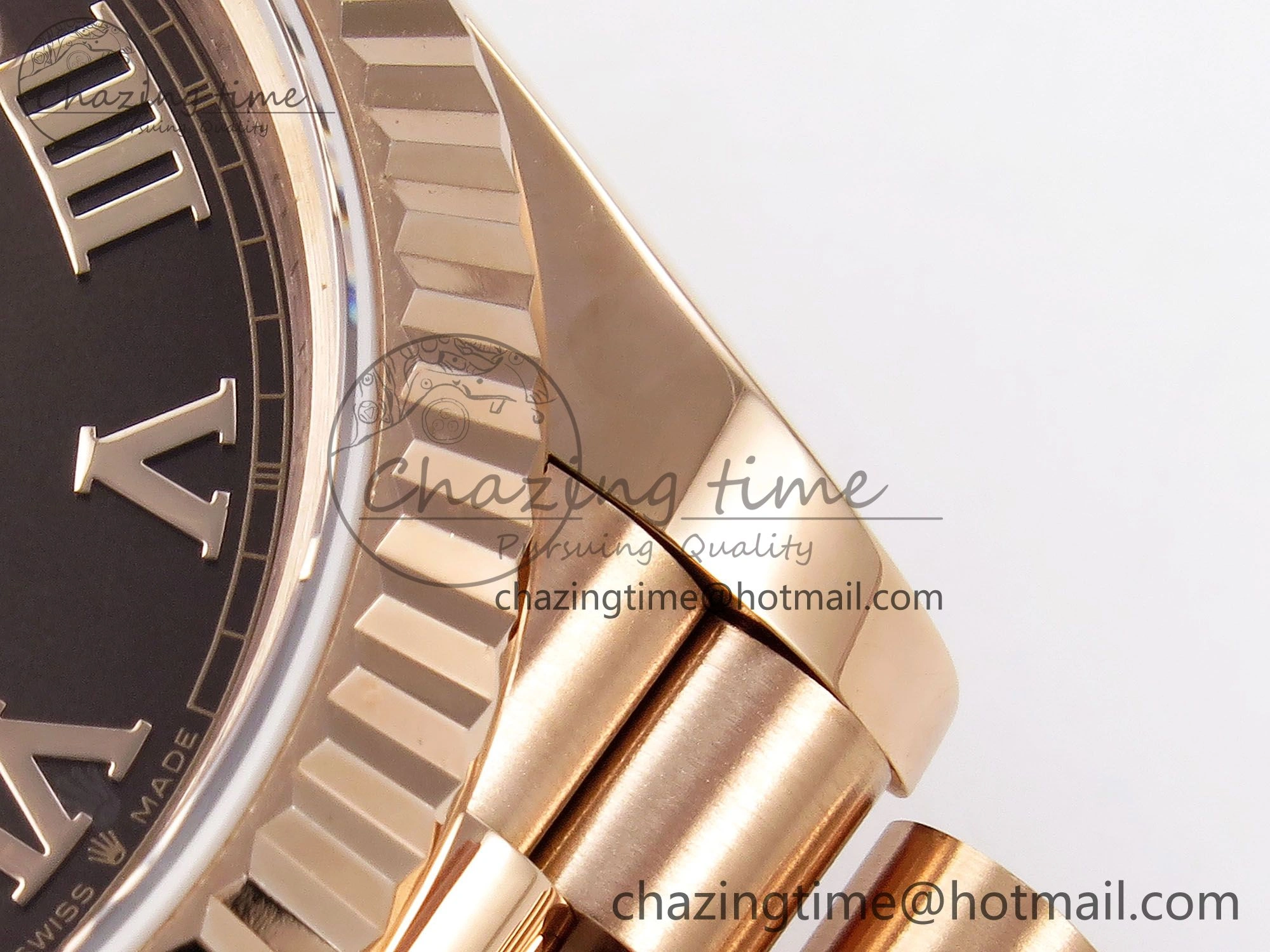 Day Date 40 RG JDF 904L Steel Brown Roman Dial on President Bracelet VR3255 V3 (Gain Weight) Functional 1350