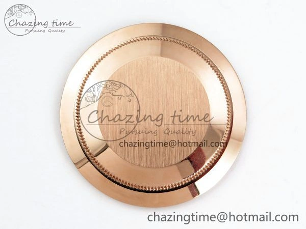 EyeCatching Day Date 40 RG JDF 904L Steel Brown Textured Stick Dial on President Bracelet VR3255 V3 (Gain Weight) 1359