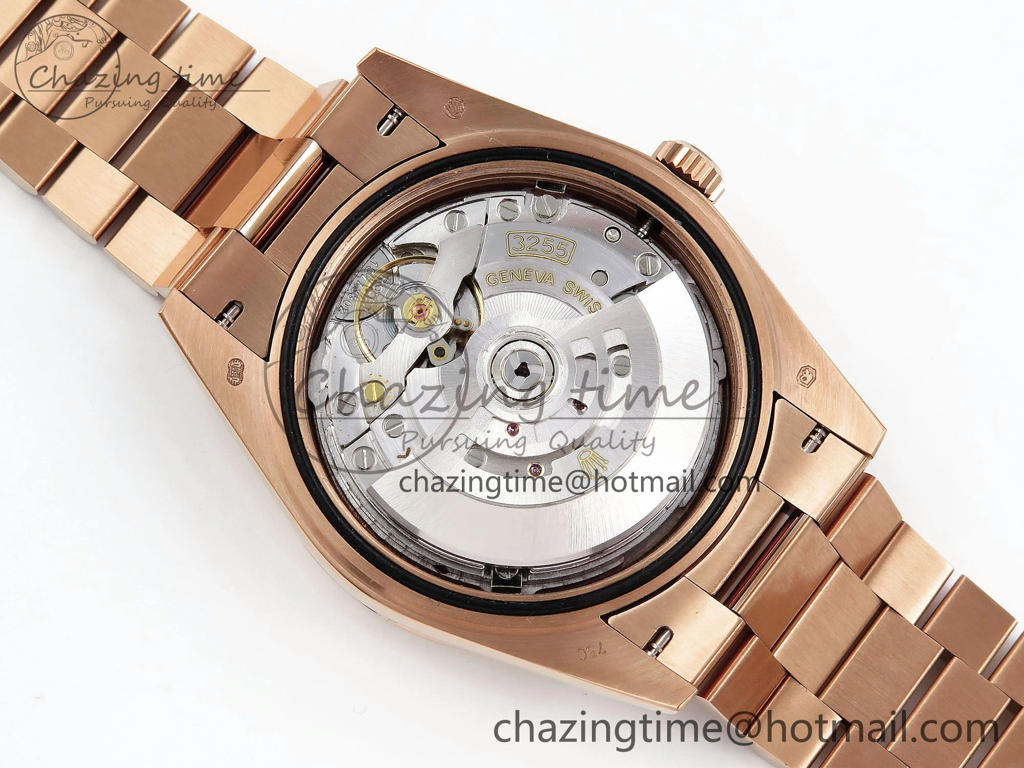 Day Date 40 RG JDF 904L Steel RG Big Roman Dial on President Bracelet VR3255 V3 (Gain Weight) Lightweight 1349