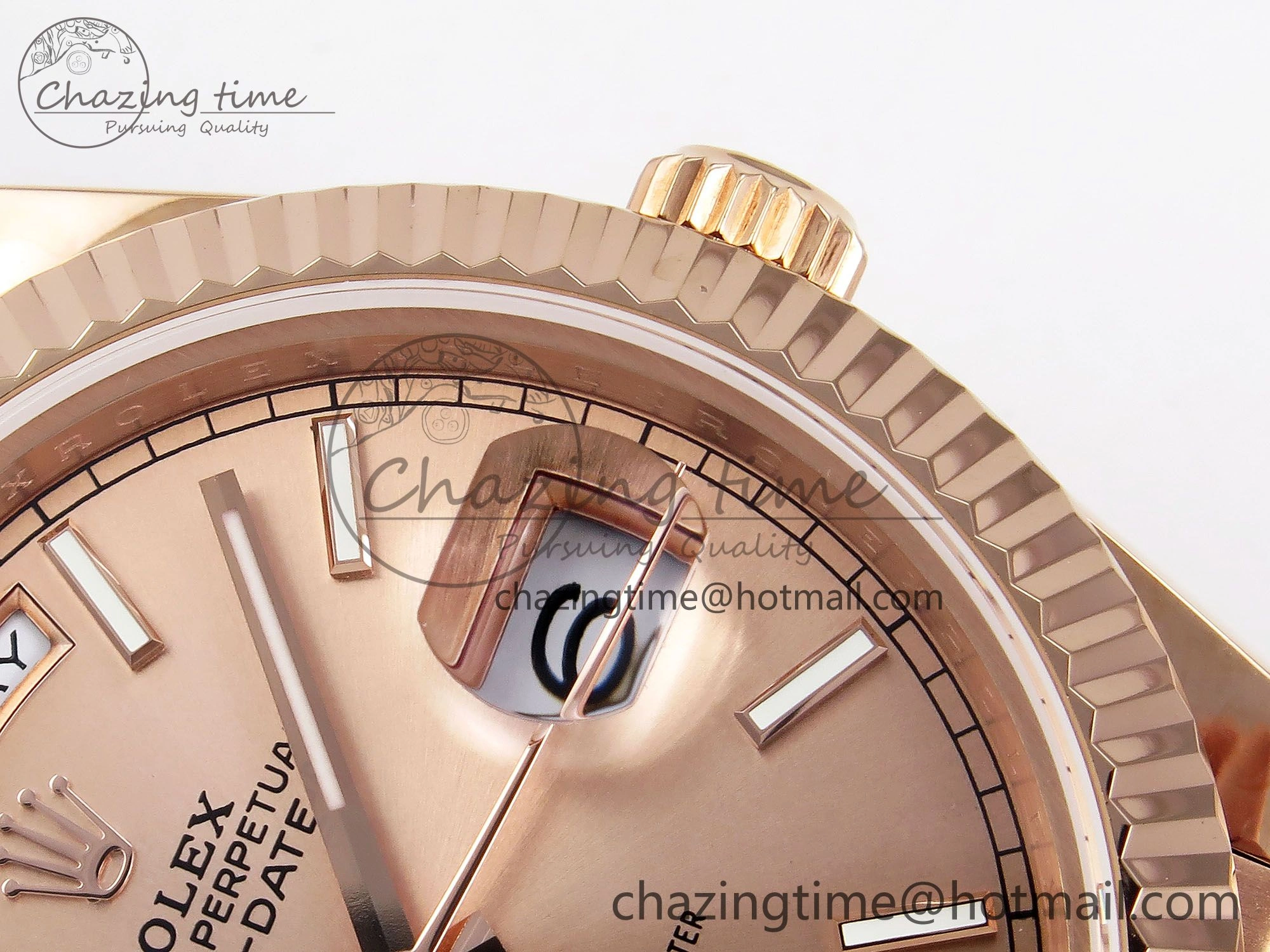 Day Date 40 RG JDF 904L Steel RG Stick Dial on President Bracelet VR3255 V3 (Gain Weight) QuickDry 1347