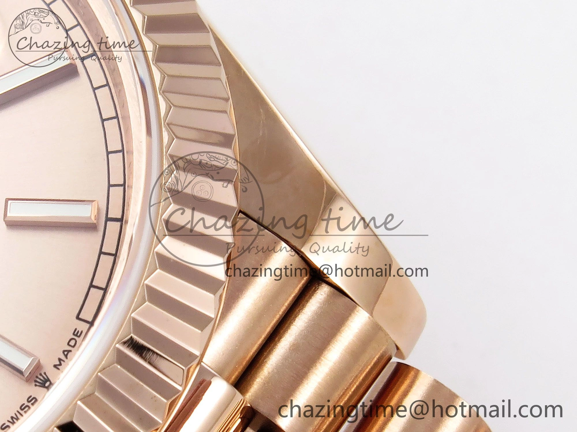 Day Date 40 RG JDF 904L Steel RG Stick Dial on President Bracelet VR3255 V3 (Gain Weight) QuickDry 1347