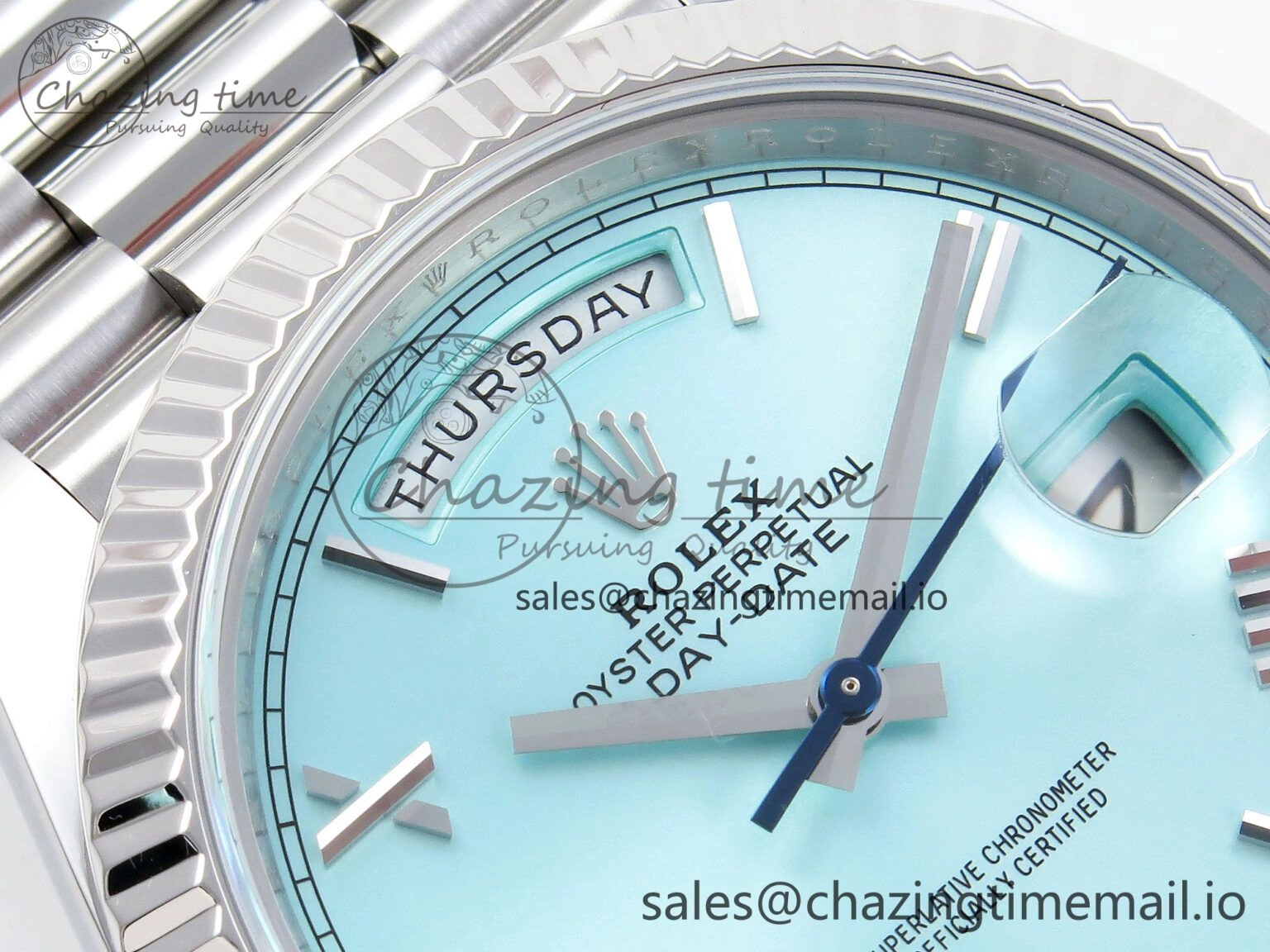 Day Date 40 SS 228236 ARF 1:1 Best Edition Tiffany Blue Roman Dial on President Bracelet VR Colorful 1517