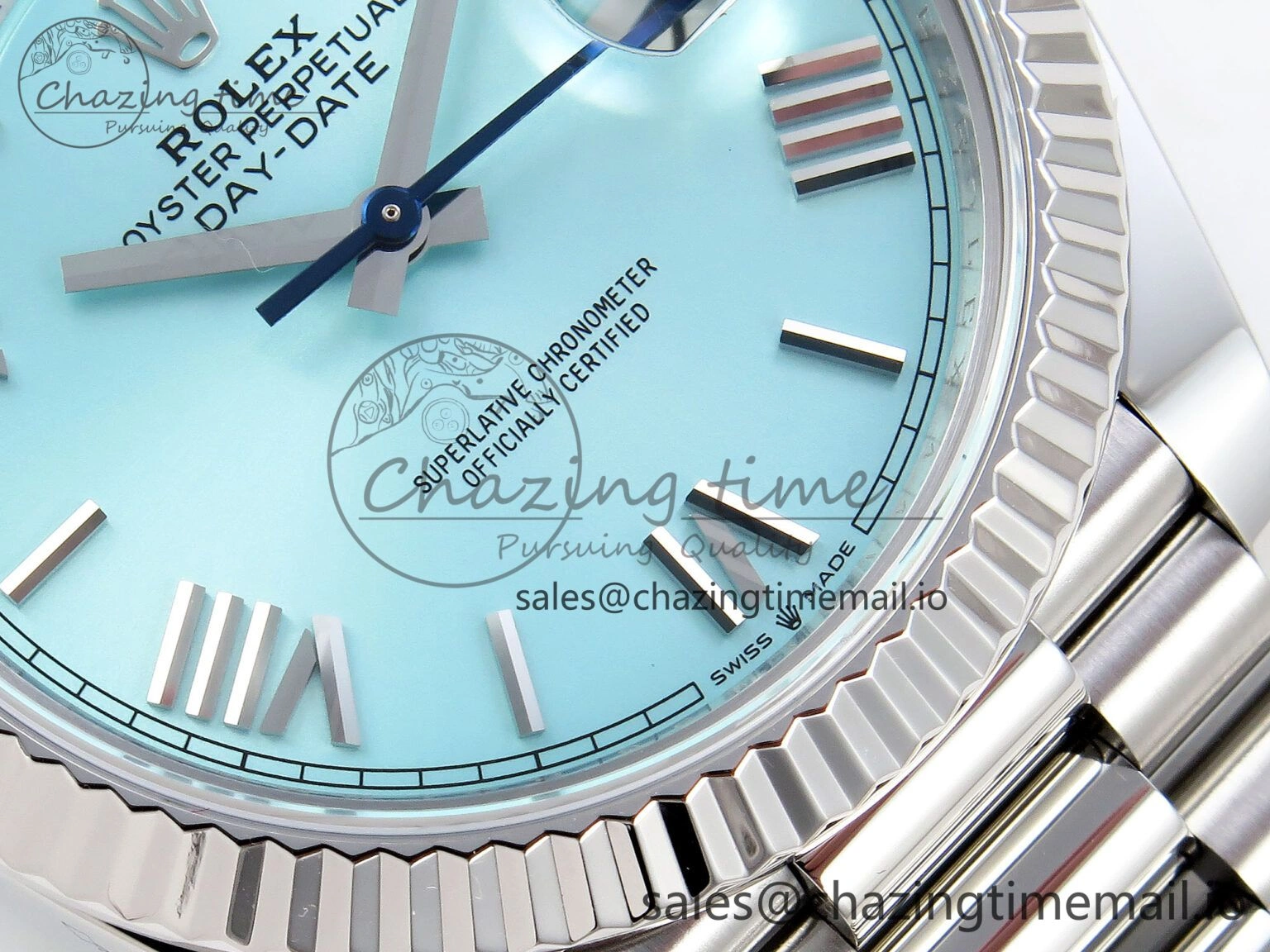 Day Date 40 SS 228236 ARF 1:1 Best Edition Tiffany Blue Roman Dial on President Bracelet VR Colorful 1517