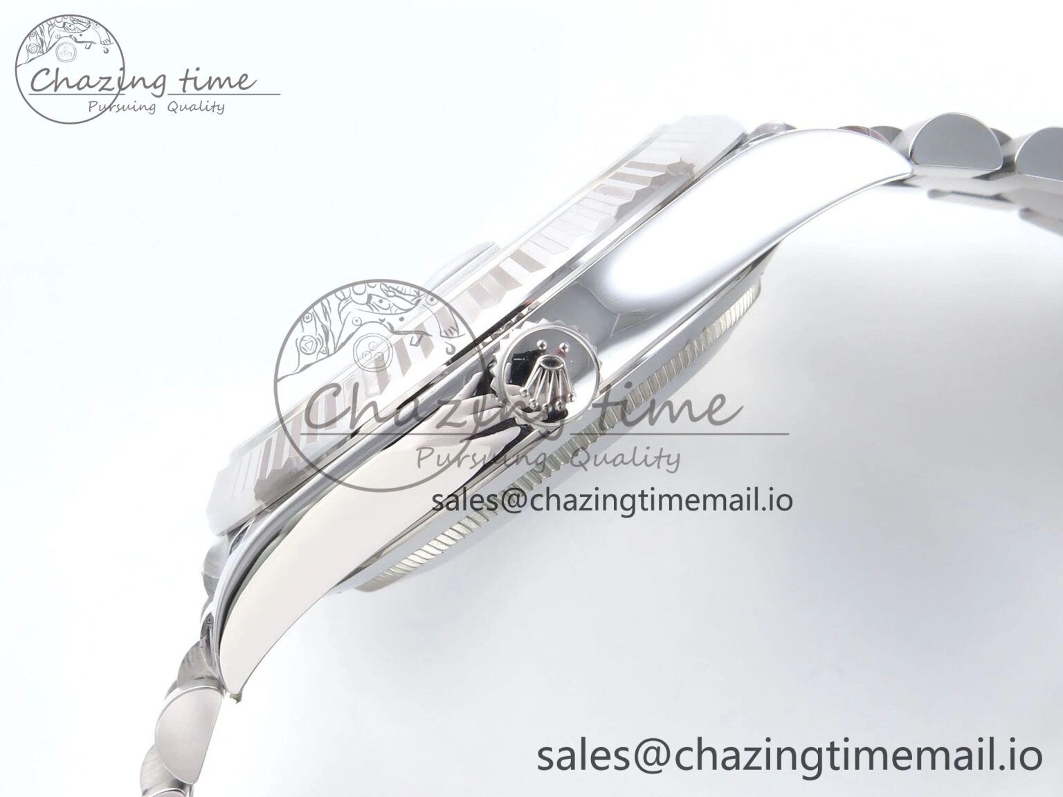 Bright Day Date 40 SS 228236 THBF 1:1 Best Edition Black Crystal Dial on President Bracelet VR3255 V3 (Gain Weight) 376