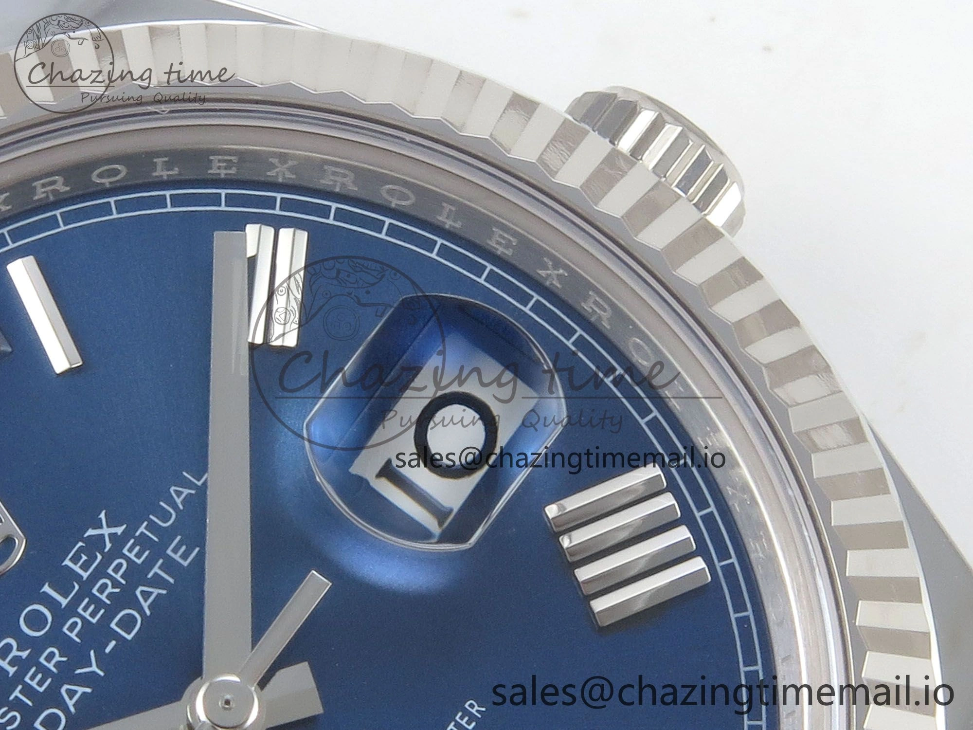 Day Date 40 SS 228236 THBF 1:1 Best Edition Blue Roman Dial on President Bracelet VR3255 V3 (Gain Weight) Unisex 273