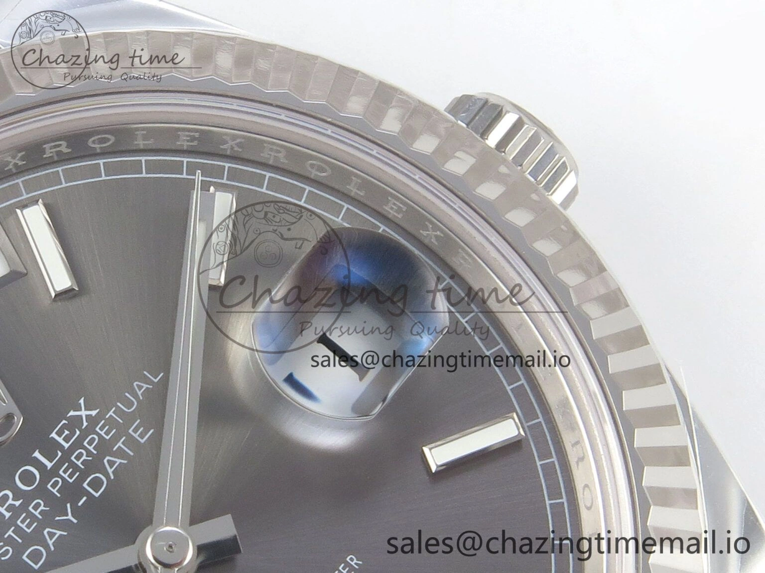 Resilient Day Date 40 SS 228236 THBF 1:1 Best Edition Gray Marker Dial on President Bracelet VR3255 V3 (Gain Weight) 267