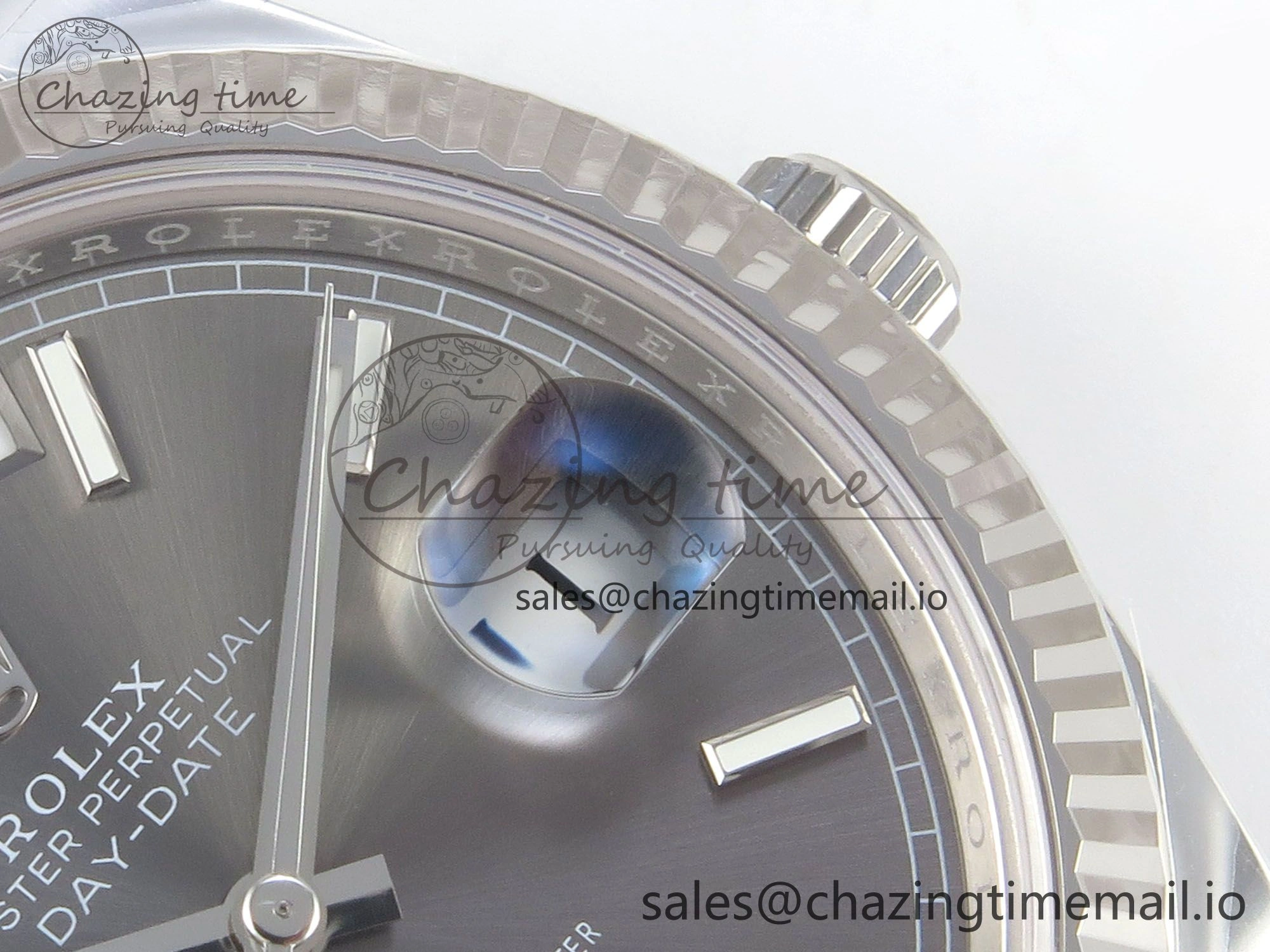 Resilient Day Date 40 SS 228236 THBF 1:1 Best Edition Gray Marker Dial on President Bracelet VR3255 V3 (Gain Weight) 267