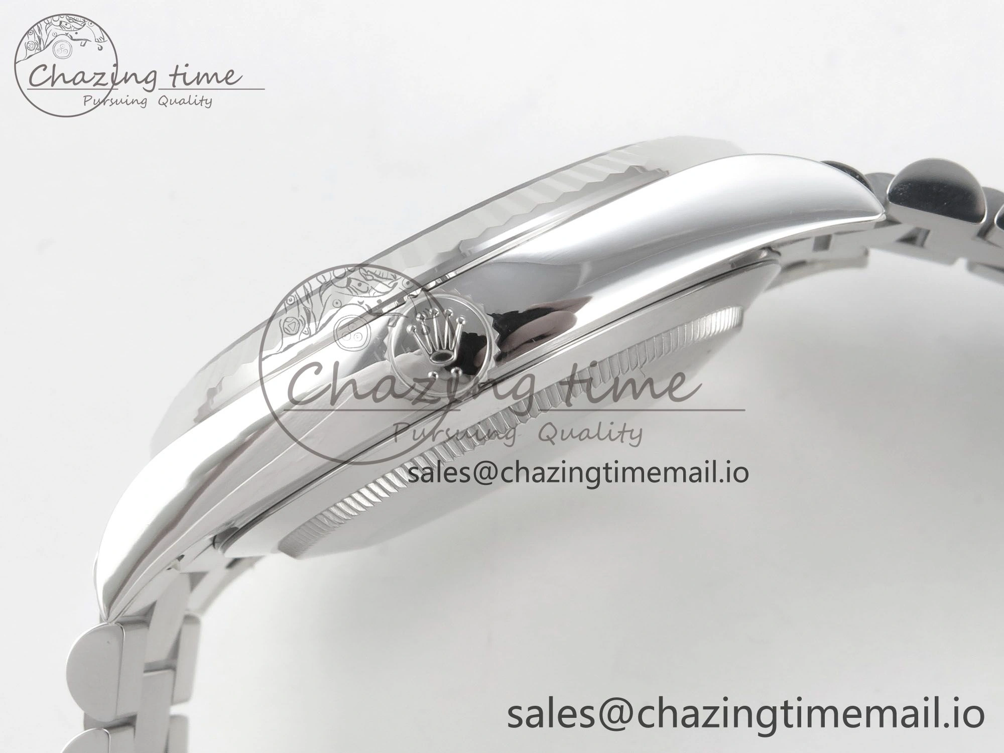 NewStyle Day Date 40 SS 228236 THBF 1:1 Best Edition Grey Textured Crystal Dial on President Bracelet VR3255 V3 (Gain Weight) 270