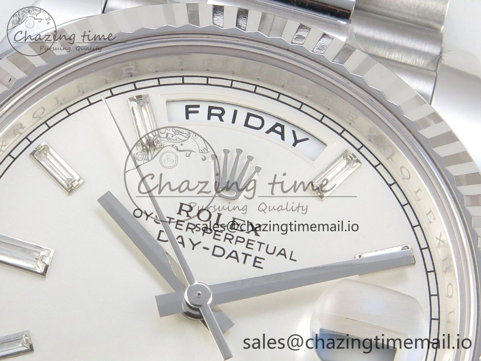 MultiPurpose Day Date 40 SS 228236 THBF 1:1 Best Edition White Crystal Dial on President Bracelet VR3255 V3 (Gain Weight) 272