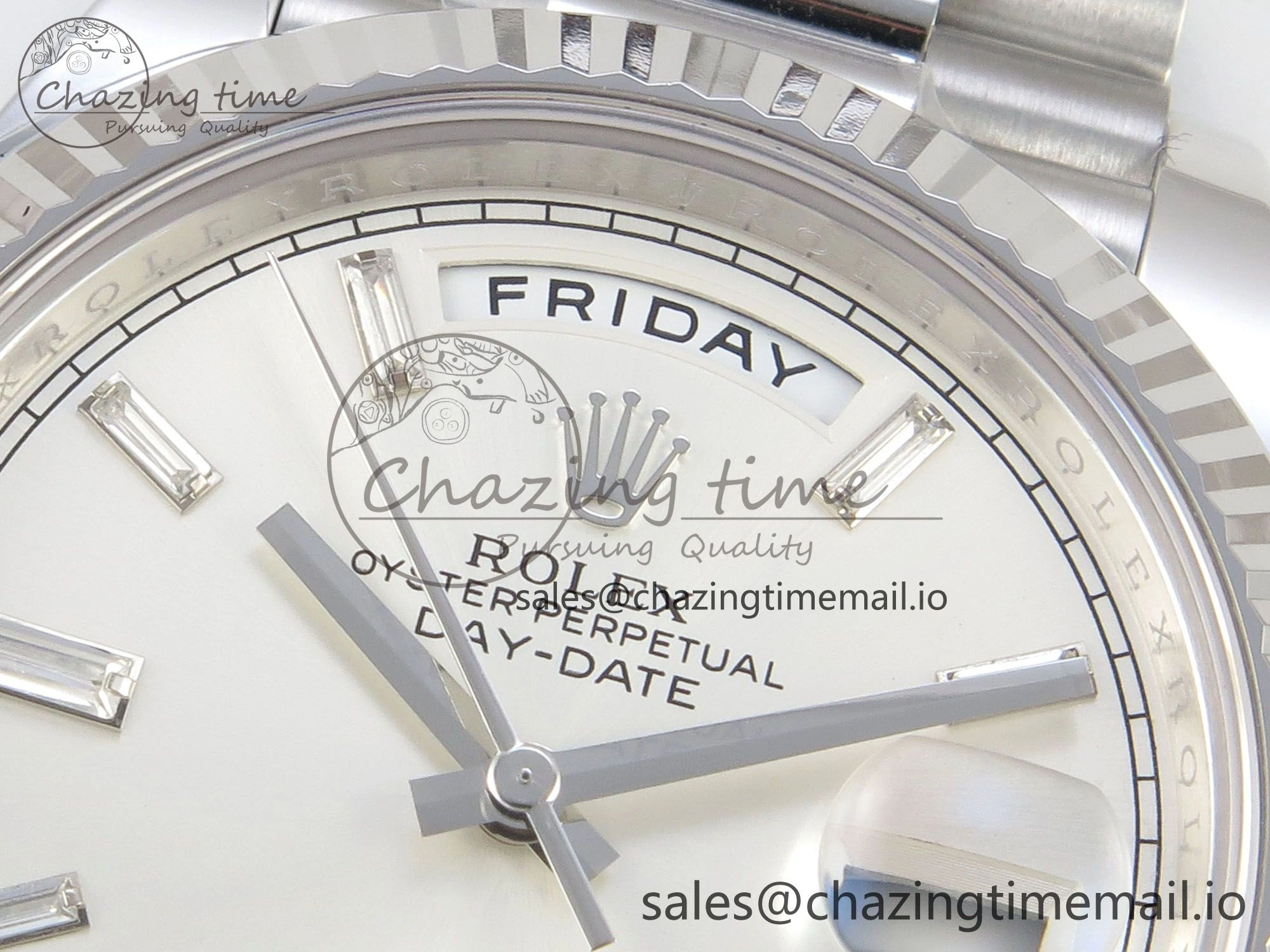 MultiPurpose Day Date 40 SS 228236 THBF 1:1 Best Edition White Crystal Dial on President Bracelet VR3255 V3 (Gain Weight) 272