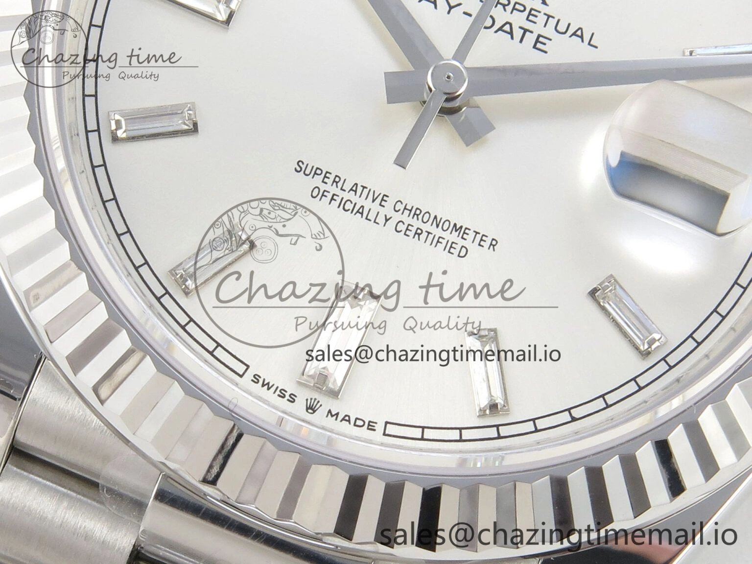 MultiPurpose Day Date 40 SS 228236 THBF 1:1 Best Edition White Crystal Dial on President Bracelet VR3255 V3 (Gain Weight) 272