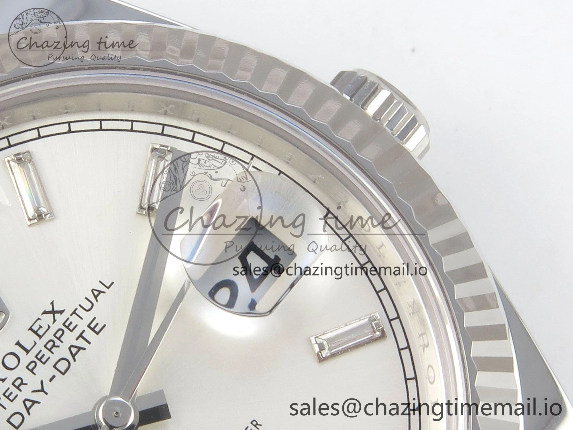MultiPurpose Day Date 40 SS 228236 THBF 1:1 Best Edition White Crystal Dial on President Bracelet VR3255 V3 (Gain Weight) 272