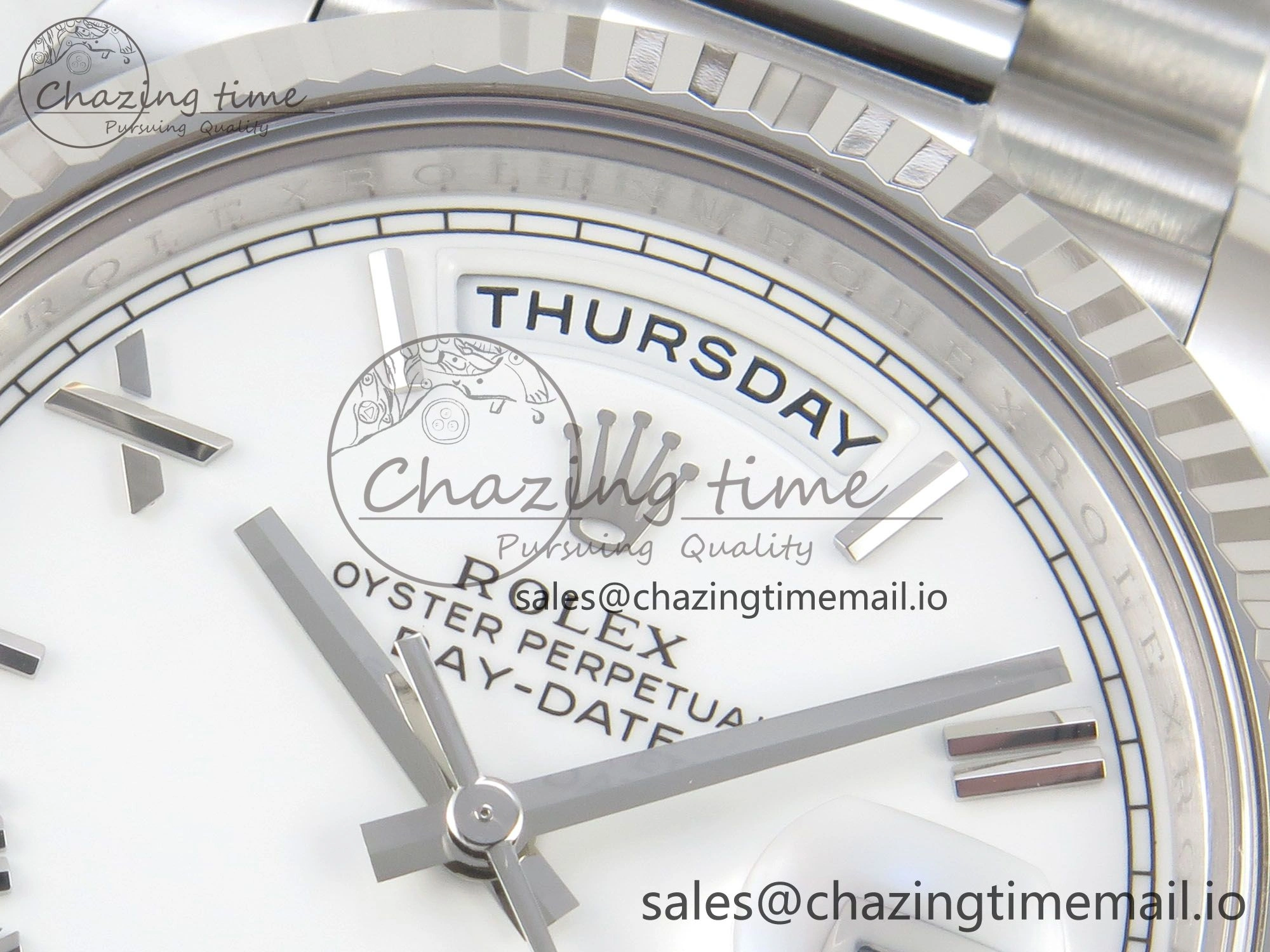 Day Date 40 SS 228236 THBF 1:1 Best Edition White MOP Roman Dial on President Bracelet VR3255 V3 (Gain Weight) Contemporary 266