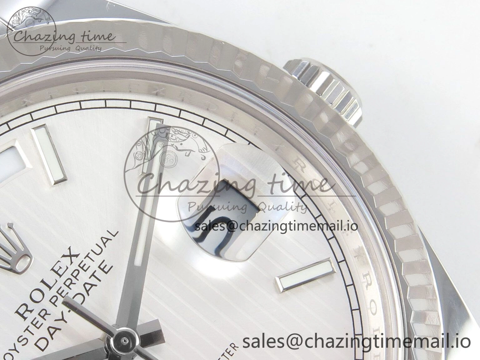 Day Date 40 SS 228236 THBF 1:1 Best Edition White Stripes Marker Dial on President Bracelet VR3255 V3 (Gain Weight) RelaxedFit 269