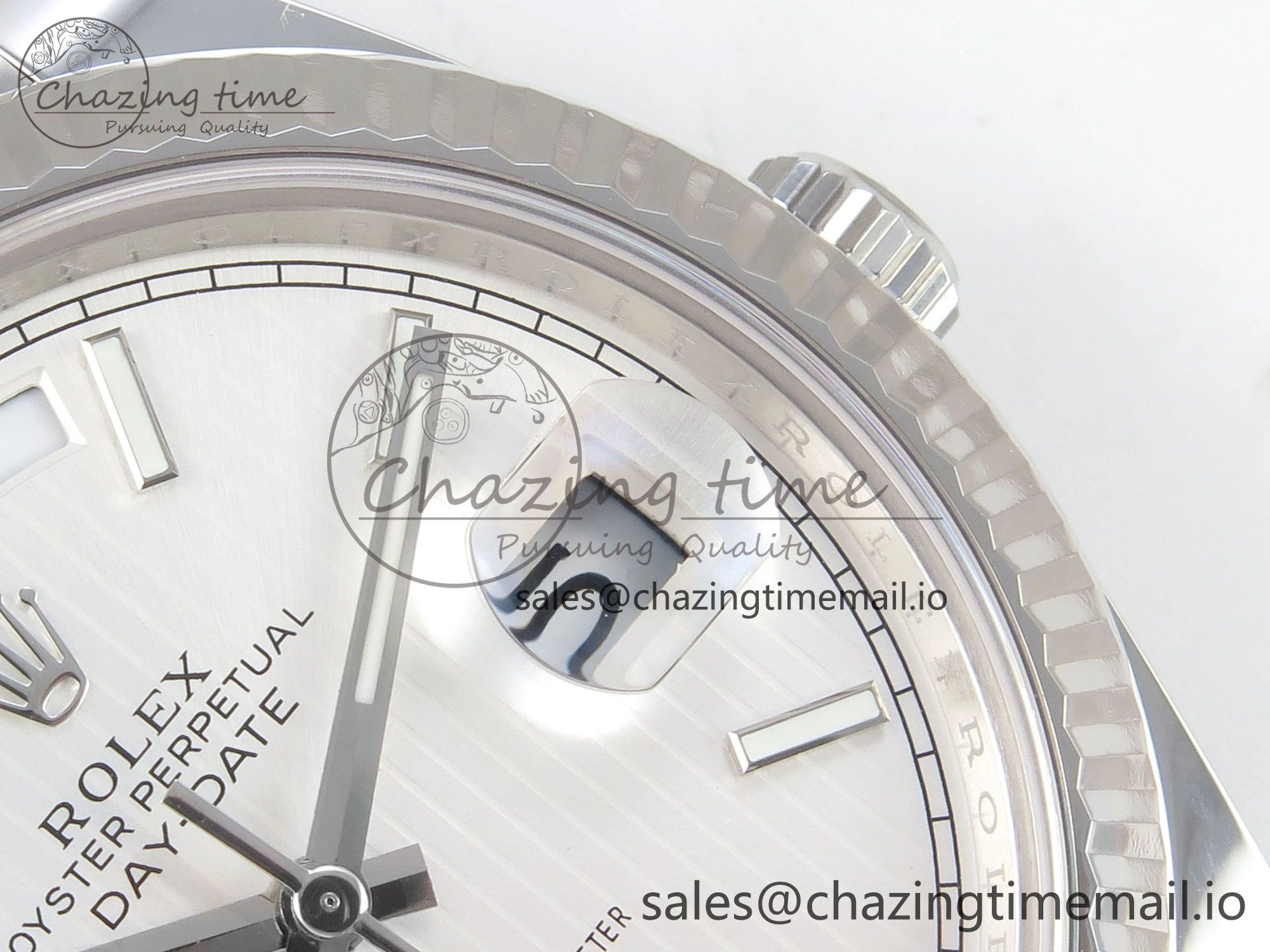 Day Date 40 SS 228236 THBF 1:1 Best Edition White Stripes Marker Dial on President Bracelet VR3255 V3 (Gain Weight) RelaxedFit 269