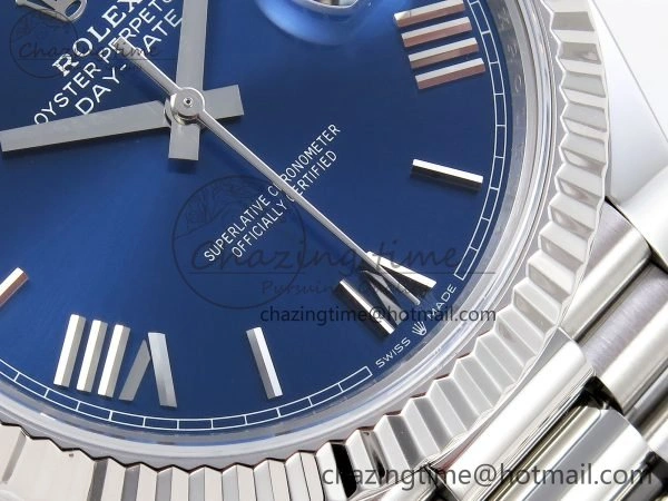 Day Date 40 SS 228239 ARF 1:1 Best Edition Blue Roman Dial on President Bracelet VR FreshLook 1512