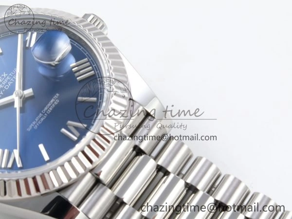 Day Date 40 SS 228239 ARF 1:1 Best Edition Blue Roman Dial on President Bracelet VR FreshLook 1512