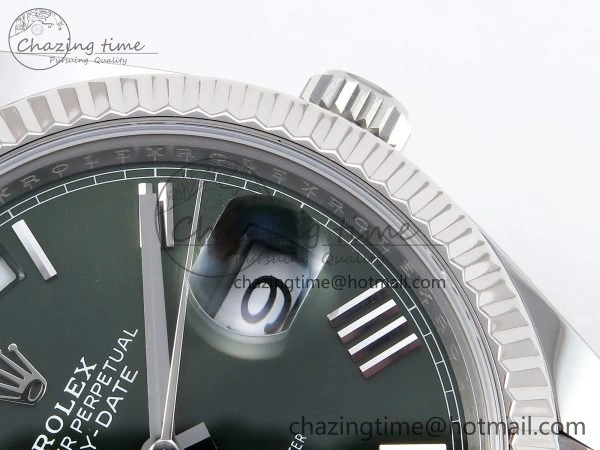 Day Date 40 SS 228239 ARF 1:1 Best Edition Green Roman Dial on President Bracelet VR Lightweight 1516