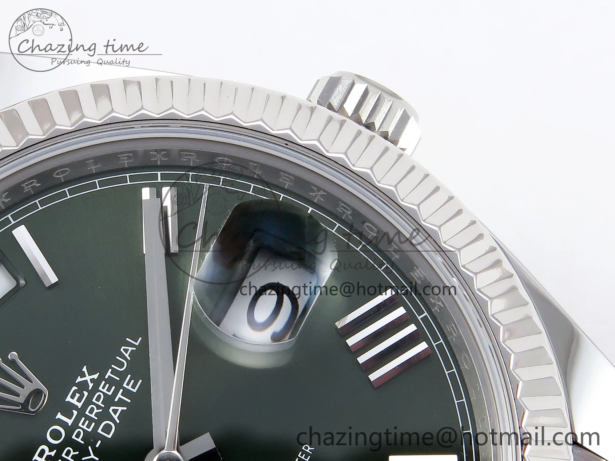 Day Date 40 SS 228239 ARF 1:1 Best Edition Green Roman Dial on President Bracelet VR Lightweight 1516