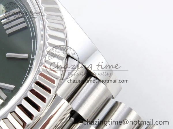 Day Date 40 SS 228239 ARF 1:1 Best Edition Green Roman Dial on President Bracelet VR Lightweight 1516