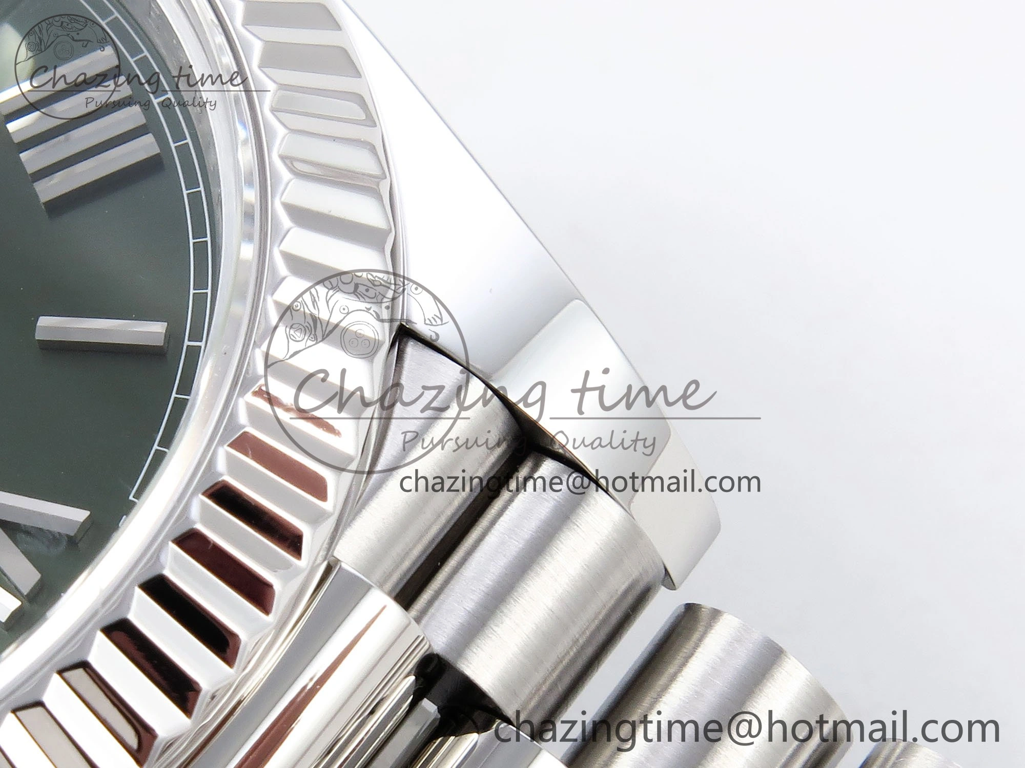 Day Date 40 SS 228239 ARF 1:1 Best Edition Green Roman Dial on President Bracelet VR Lightweight 1516