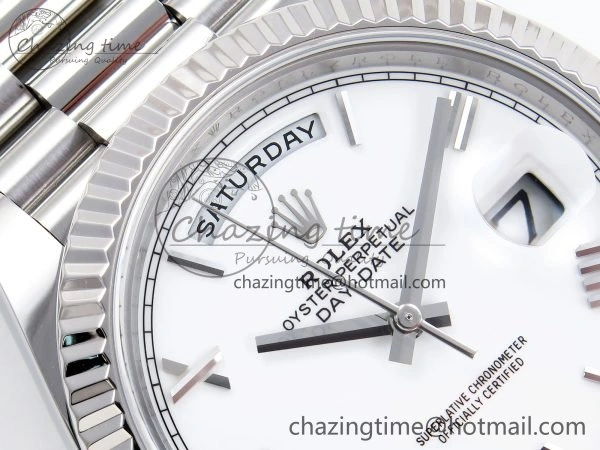 Day Date 40 SS 228239 ARF 1:1 Best Edition White Roman Dial on President Bracelet VR ComfortFit 1515