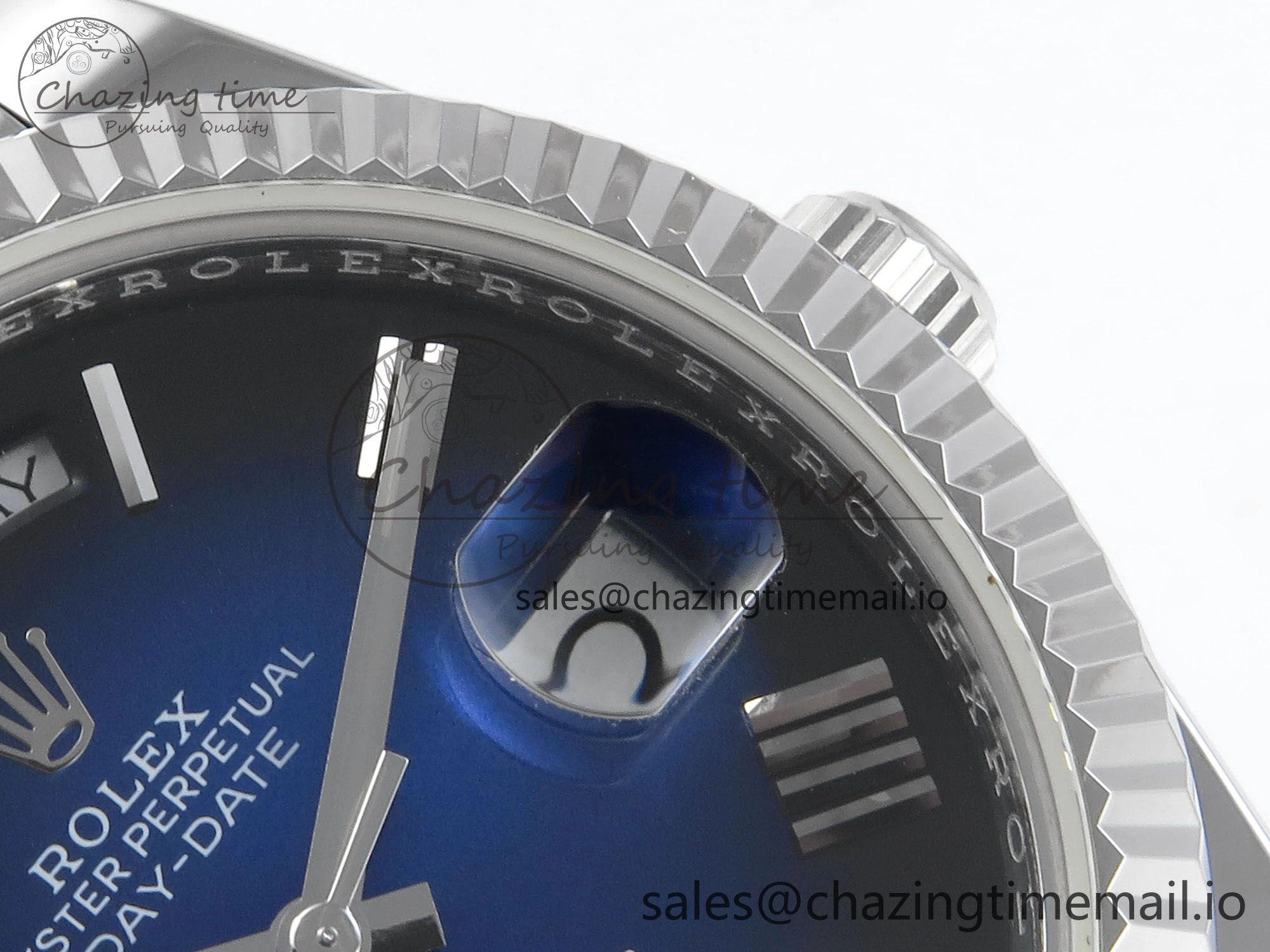 QuickDry Day Date 40 SS 228239 KF 1:1 Best Edition Blue Ombre Dial on President Bracelet VR3255 (Gain Weight) 831