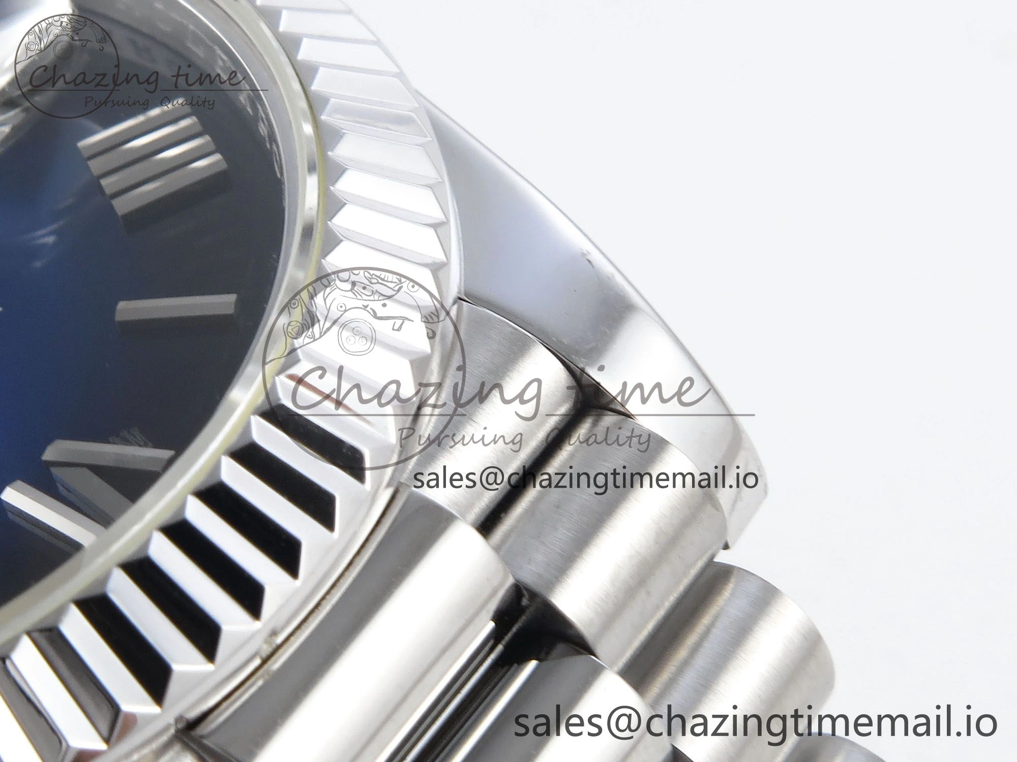 QuickDry Day Date 40 SS 228239 KF 1:1 Best Edition Blue Ombre Dial on President Bracelet VR3255 (Gain Weight) 831
