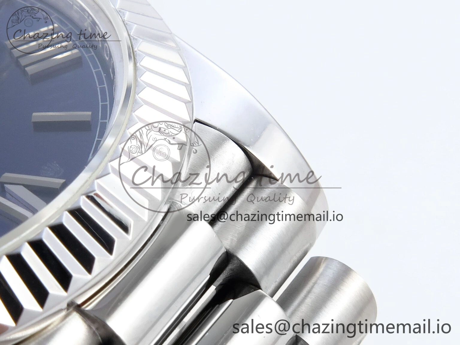 Trendy Day Date 40 SS 228239 KF 1:1 Best Edition Blue Roman Dial on President Bracelet VR3255 (Gain Weight) 824