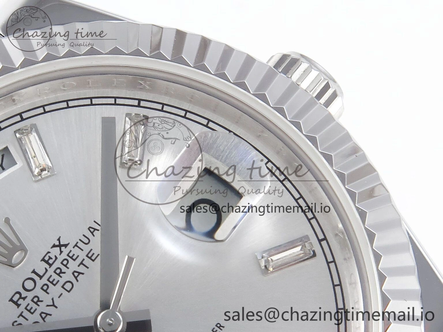 Day Date 40 SS 228239 KF 1:1 Best Edition Silver Crystal Dial on President Bracelet VR3255 (Gain Weight) BestValue 828