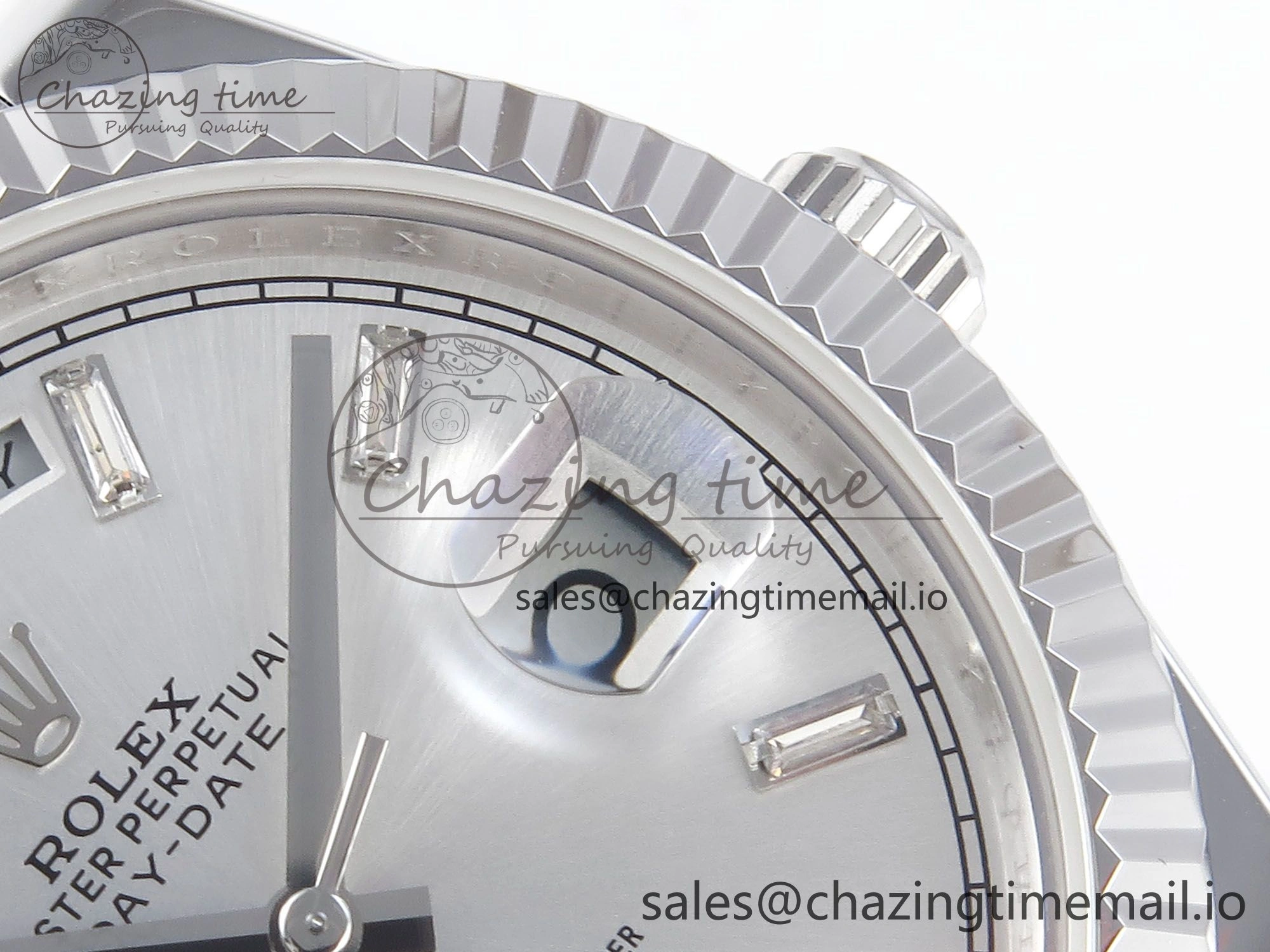 Day Date 40 SS 228239 KF 1:1 Best Edition Silver Crystal Dial on President Bracelet VR3255 (Gain Weight) BestValue 828