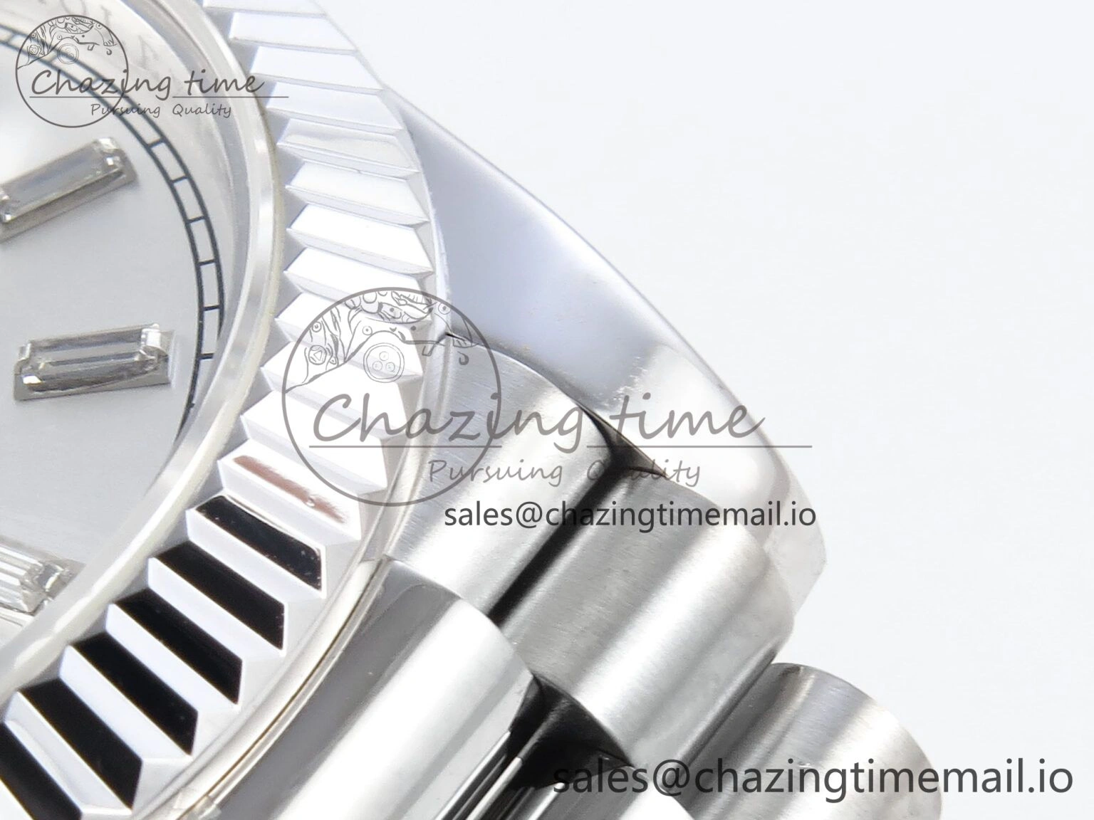 Day Date 40 SS 228239 KF 1:1 Best Edition Silver Crystal Dial on President Bracelet VR3255 (Gain Weight) BestValue 828
