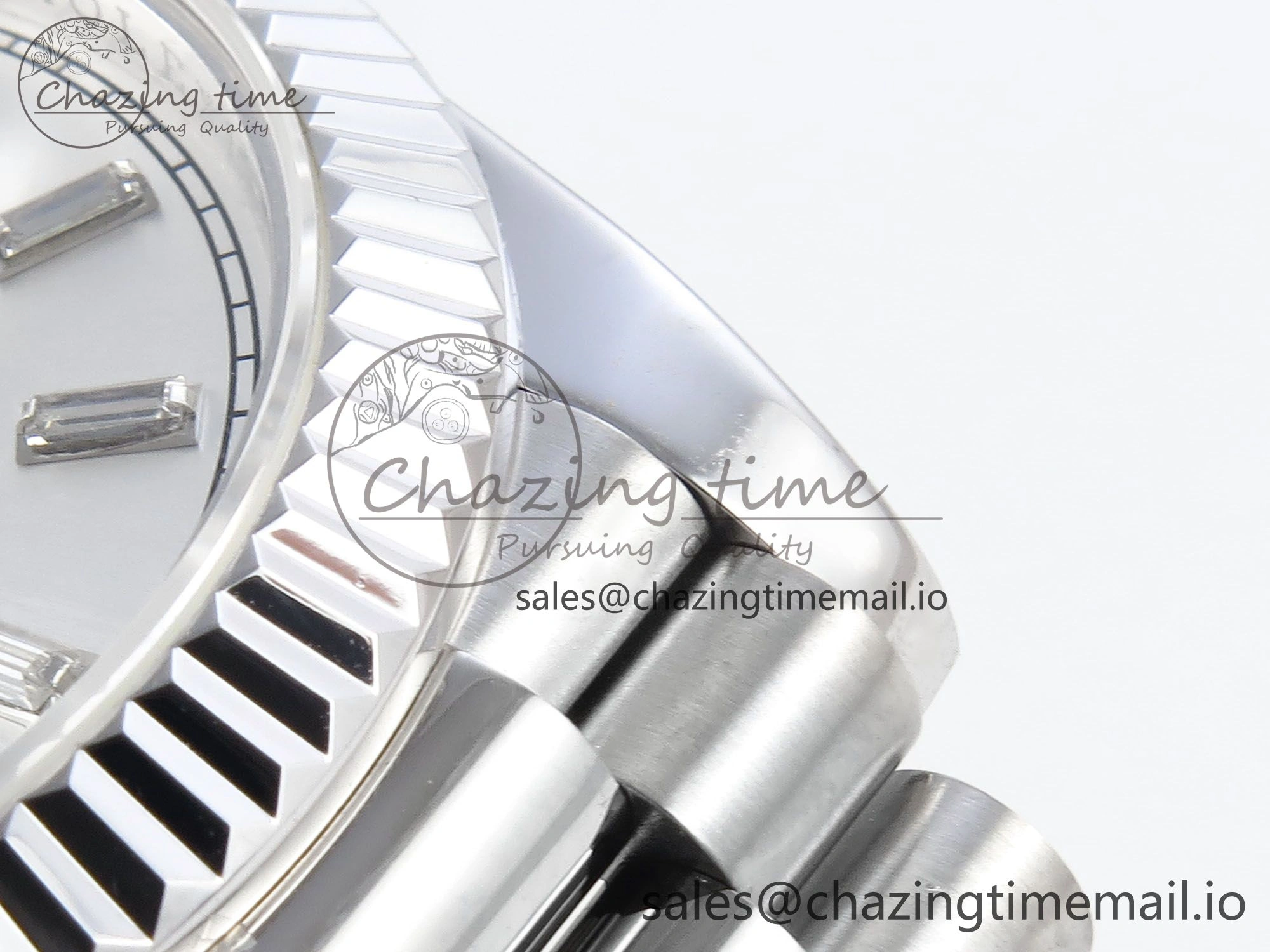 Day Date 40 SS 228239 KF 1:1 Best Edition Silver Crystal Dial on President Bracelet VR3255 (Gain Weight) BestValue 828
