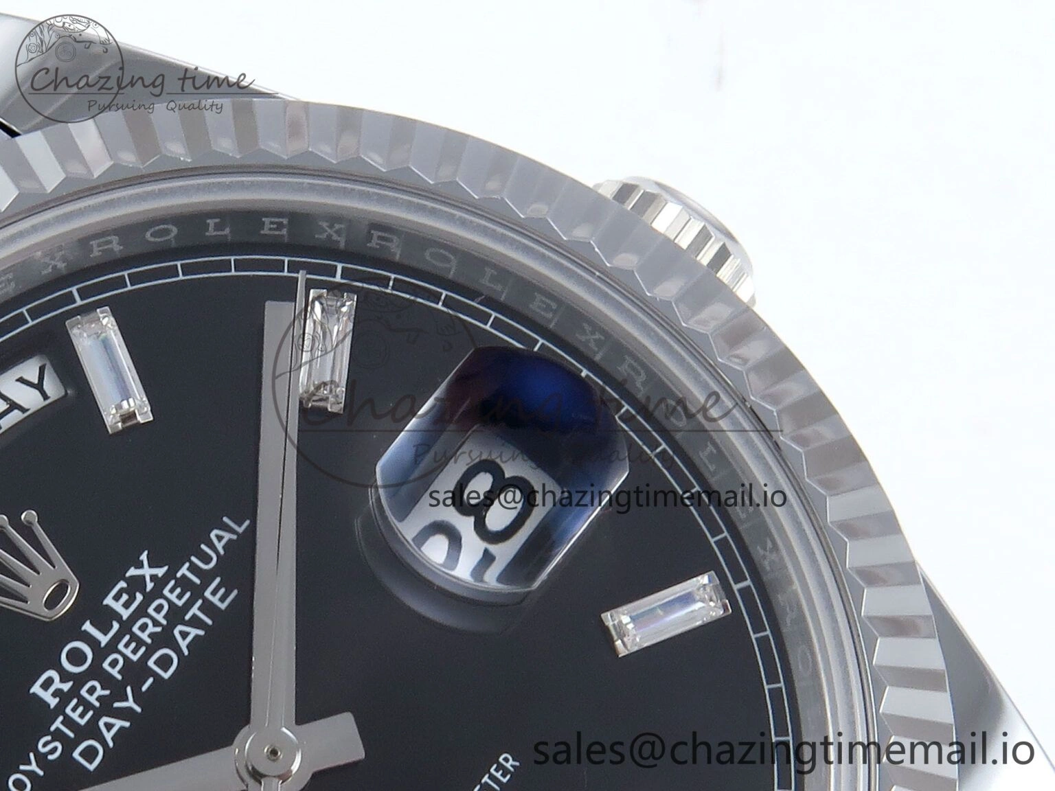 Soft Day Date 40 SS 228239 Noob 1:1 Best Edition Black Crystal Dial on President Bracelet A2836 (Gain Weight) 807