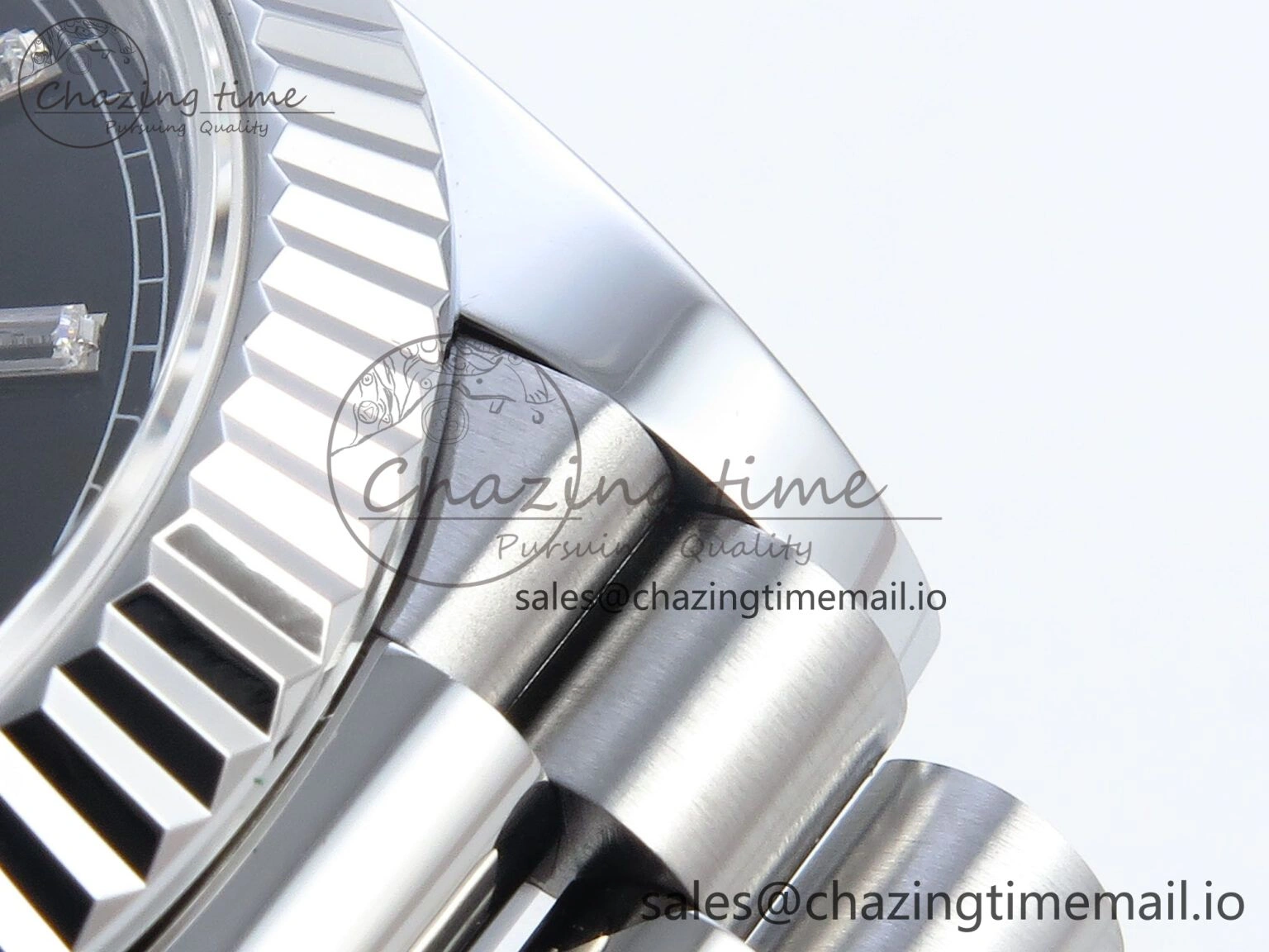 Soft Day Date 40 SS 228239 Noob 1:1 Best Edition Black Crystal Dial on President Bracelet A2836 (Gain Weight) 807