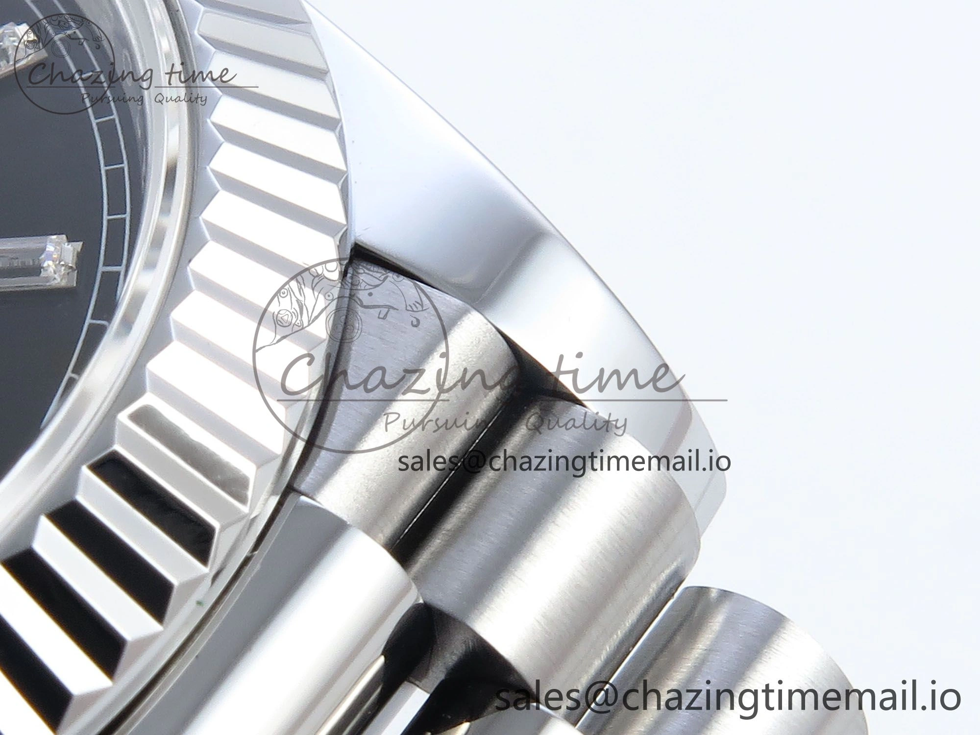 Soft Day Date 40 SS 228239 Noob 1:1 Best Edition Black Crystal Dial on President Bracelet A2836 (Gain Weight) 807