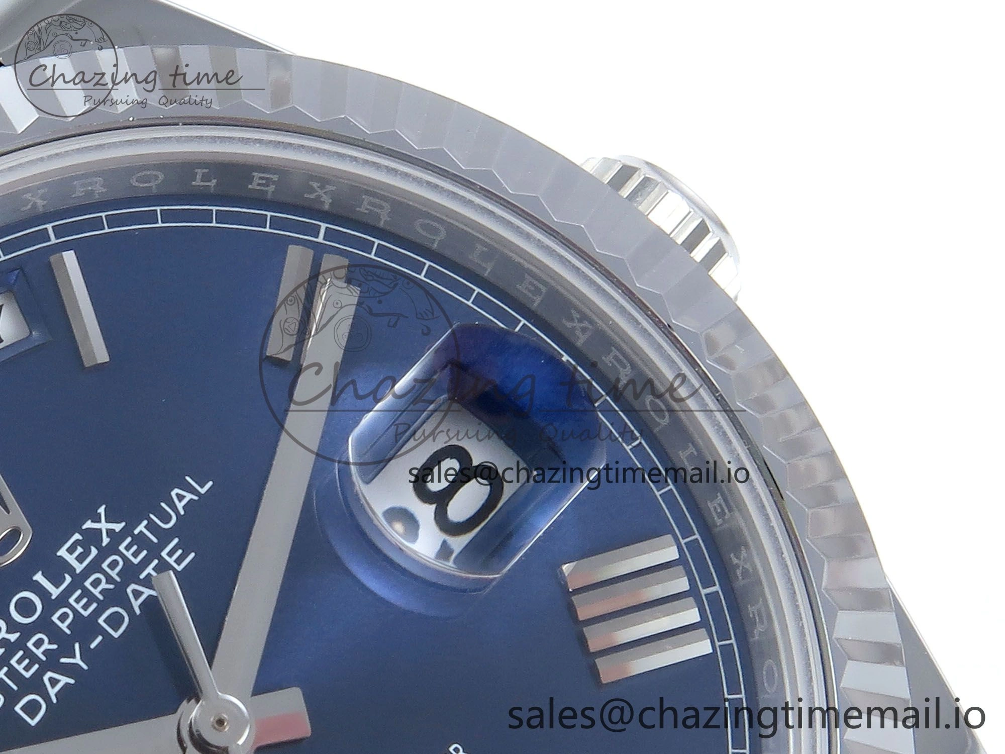 Day Date 40 SS 228239 Noob 1:1 Best Edition Blue Roman Dial on President Bracelet A2836 (Gain Weight) Stylish 812