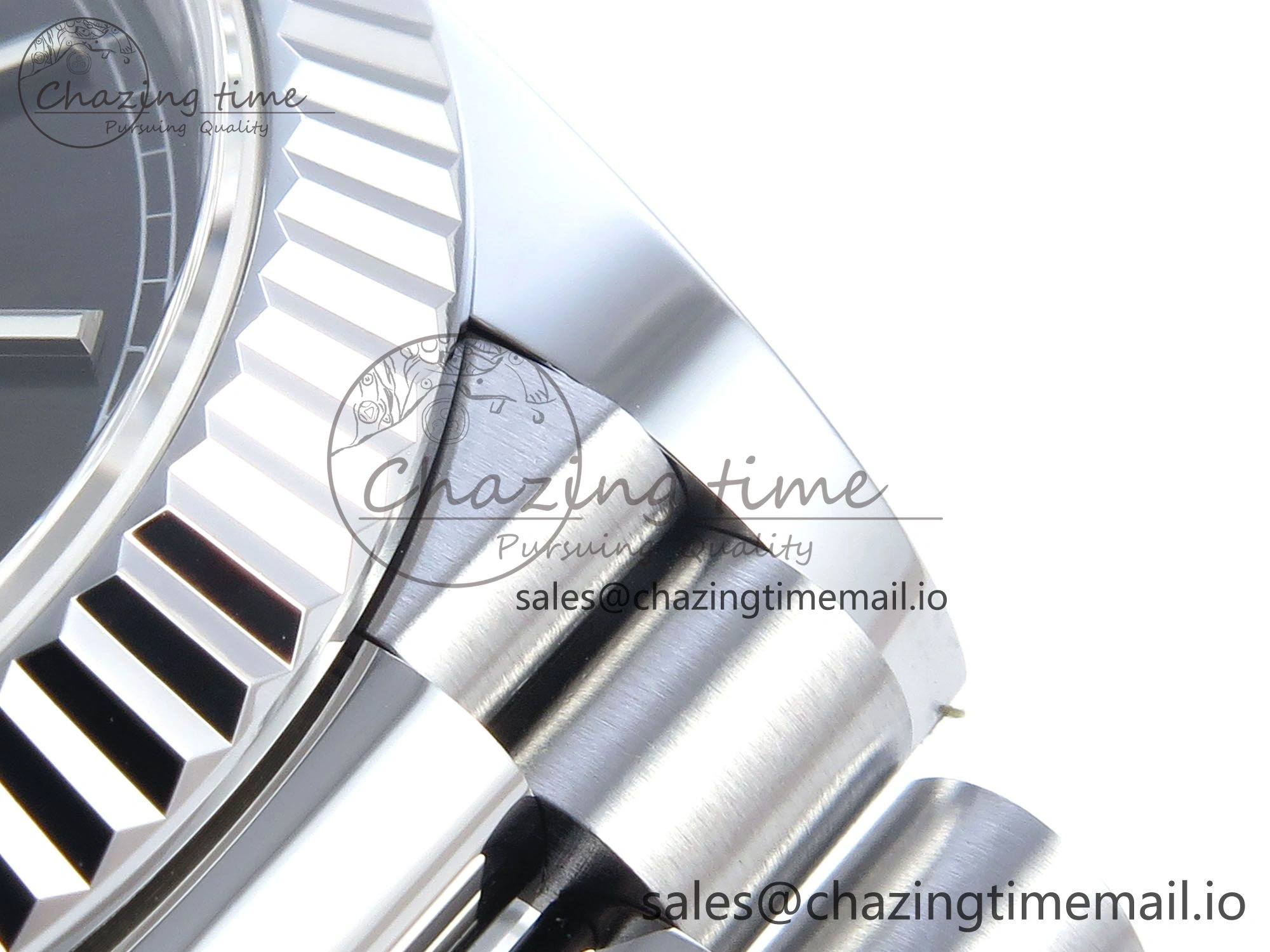 Breathable Day Date 40 SS 228239 Noob 1:1 Best Edition Gray Stick Dial on President Bracelet A2836 (Gain Weight) 806
