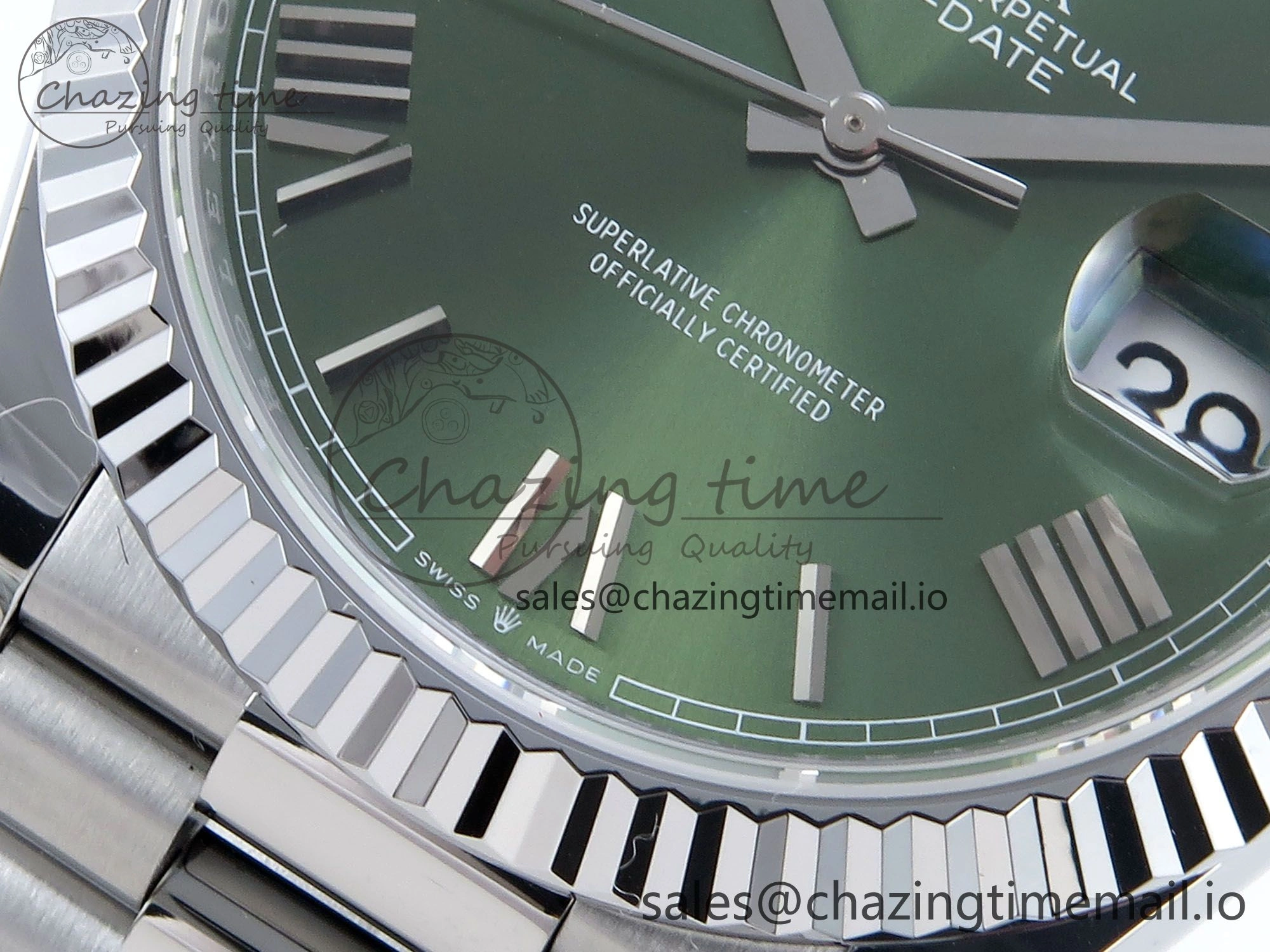 Lightweight Day Date 40 SS 228239 Noob 1:1 Best Edition Green Roman Dial on President Bracelet A2836 (Gain Weight) 810